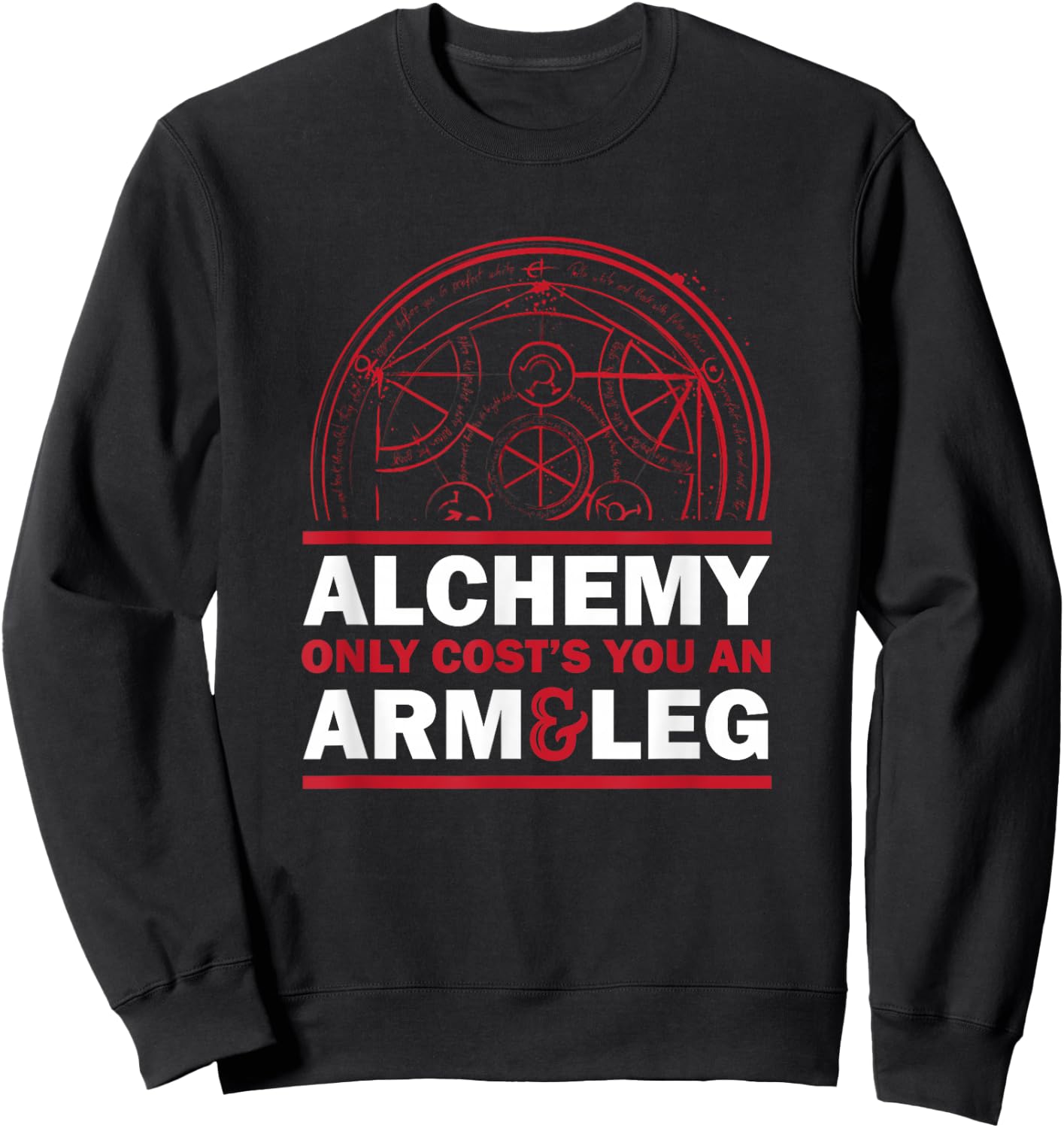 Alchemist Anime T Shirt Otaku Weeaboo Sweatshirt - Sweatshirt | Black