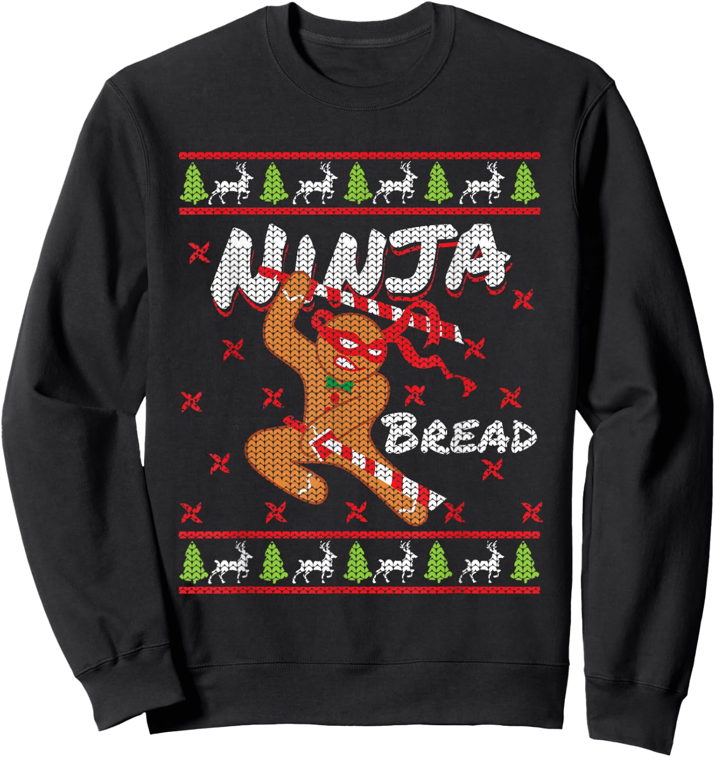 Ninjabread Man Gingerbread - Ninja Gift Ginjas Christmas Sweatshirt - Sweatshirt | Black