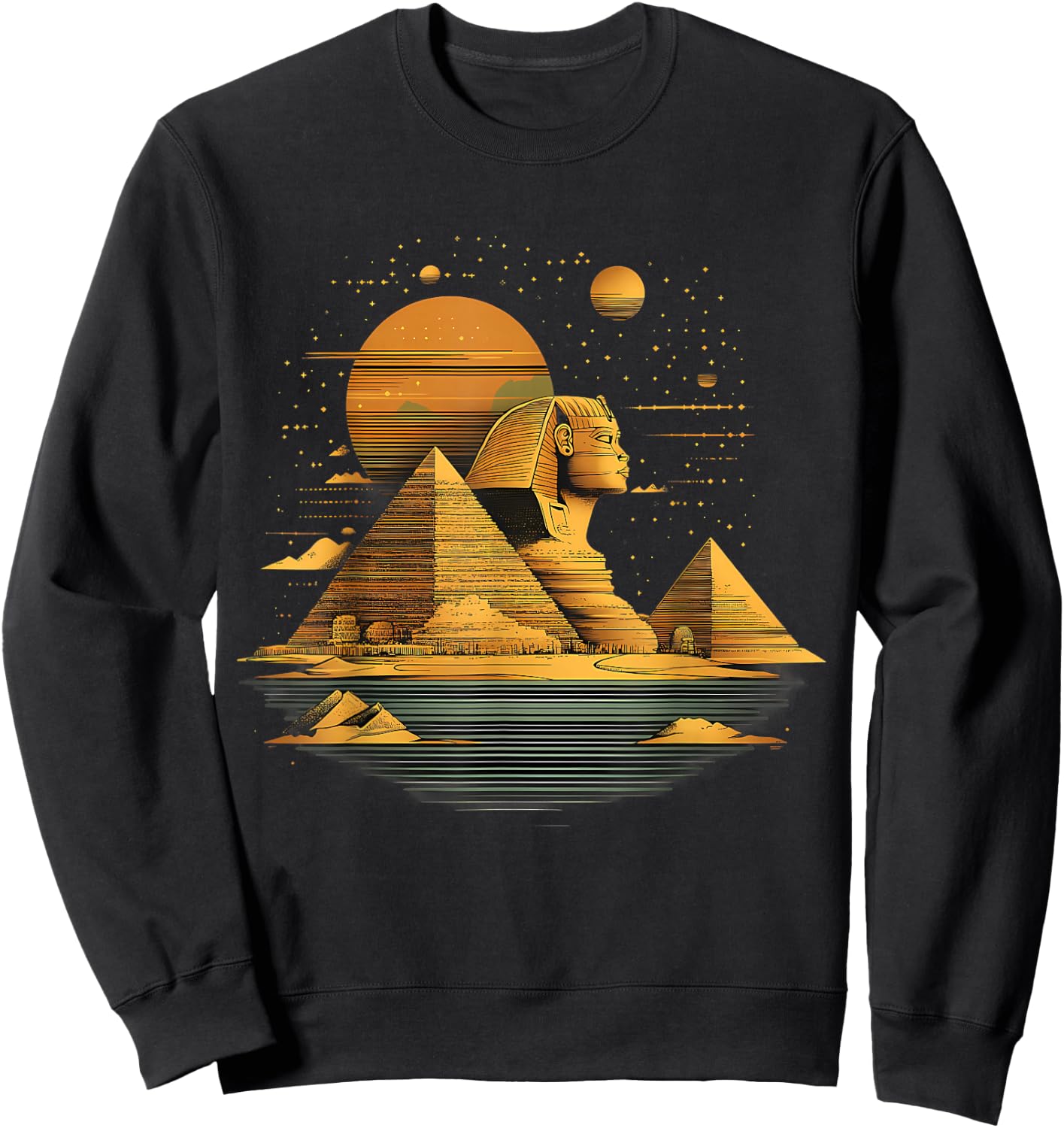 Égypte ancienne Pyramide Sphinx de Toutankhamon Mythologie de l'Égypte Sweatshirt - Sweatshirt | Black