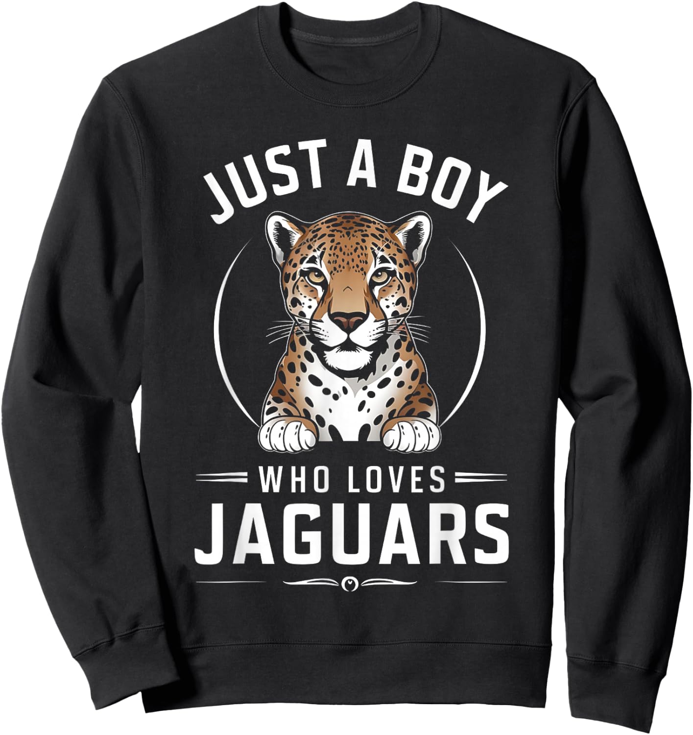 Just A Boy Who Loves Jaguars Sweatshirt - Sweatshirt | Black