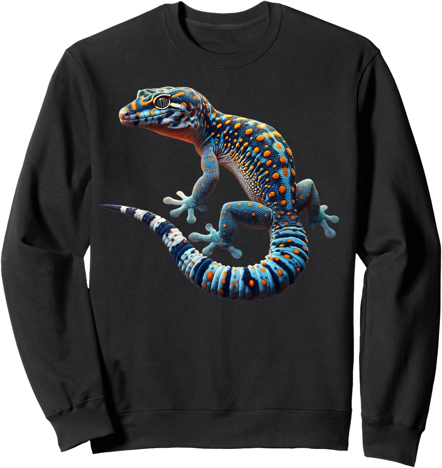 Tokay Gecko Wild Reptile Lizard Sweatshirt - Sweatshirt | Black