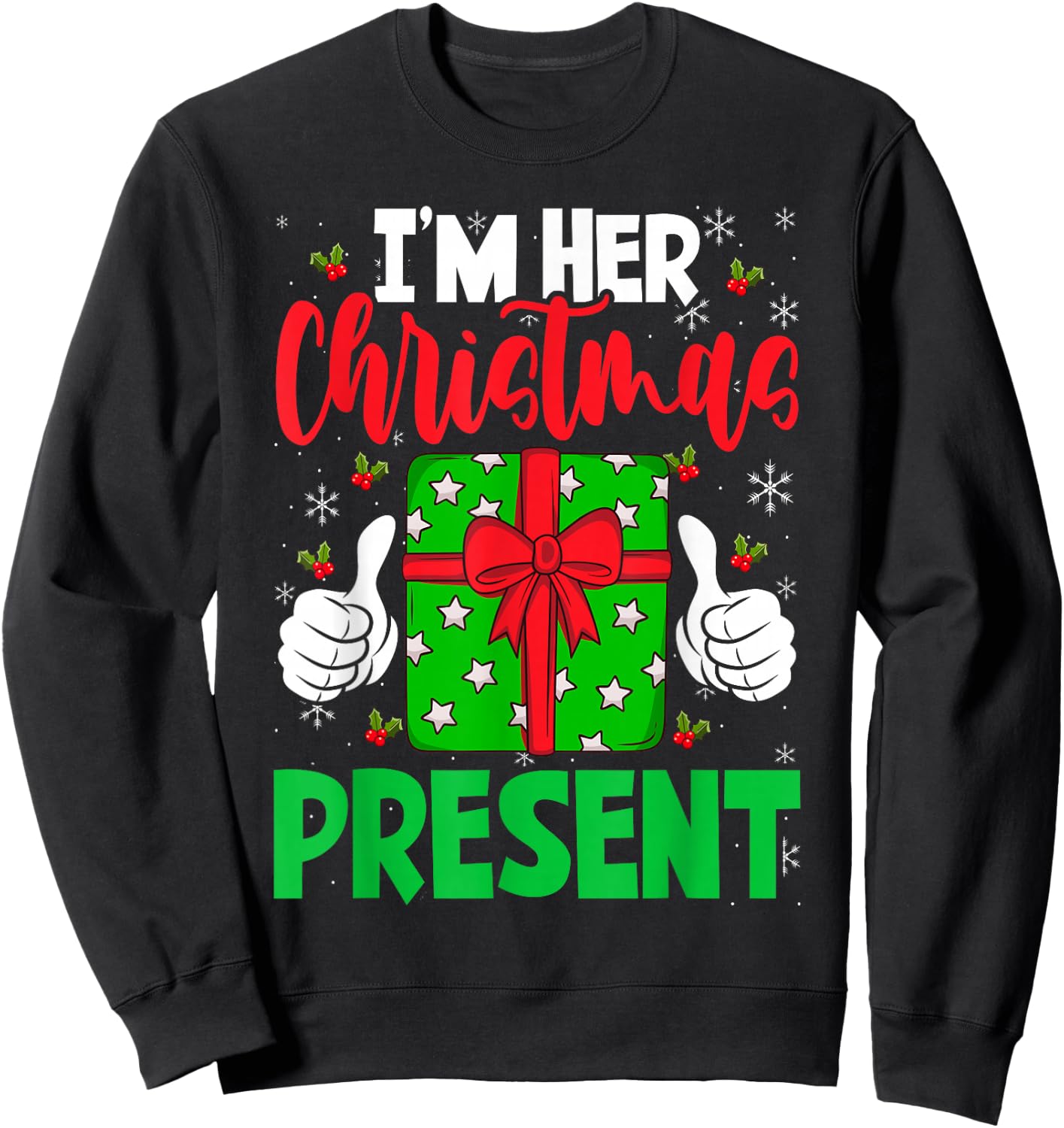 Funny Matching Couples Christmas His And Hers Sweatshirt - Sweatshirt | Black