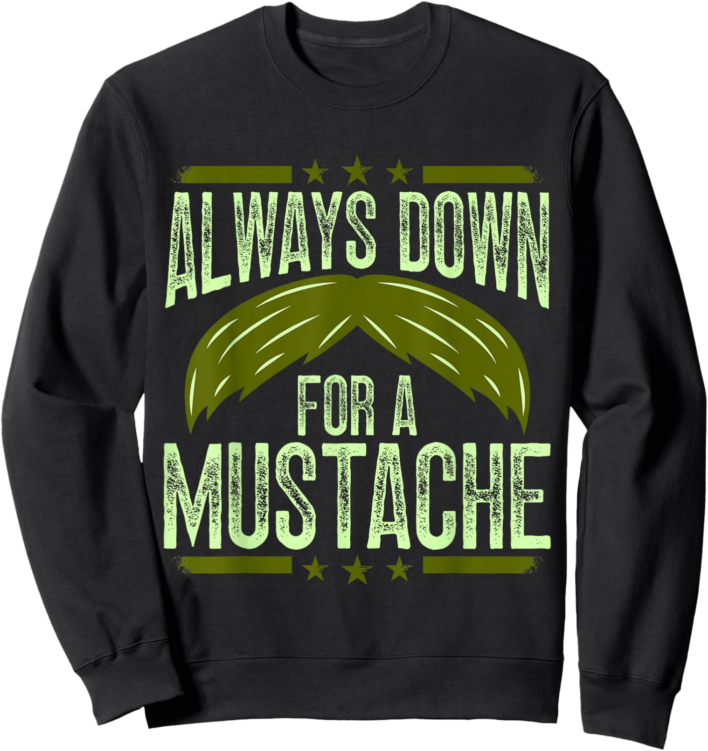 Mustache Stache Sweatshirt - Sweatshirt | Black