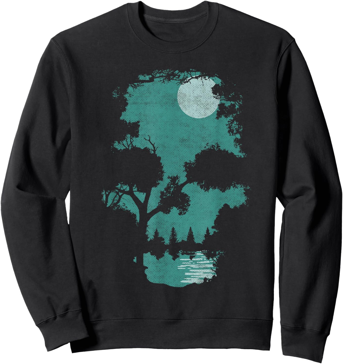 Halloween Wilderness Skull Sweatshirt - Sweatshirt | Black