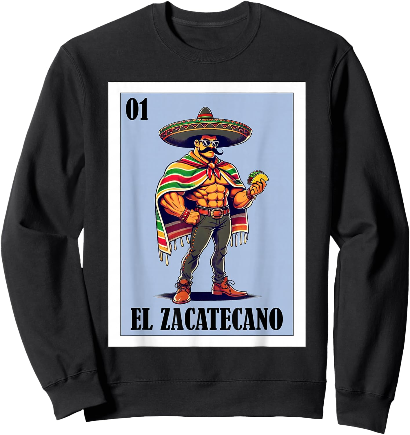 Funny Zacatecas Mexican Design - El Zacatecano Sweatshirt - Sweatshirt | Black