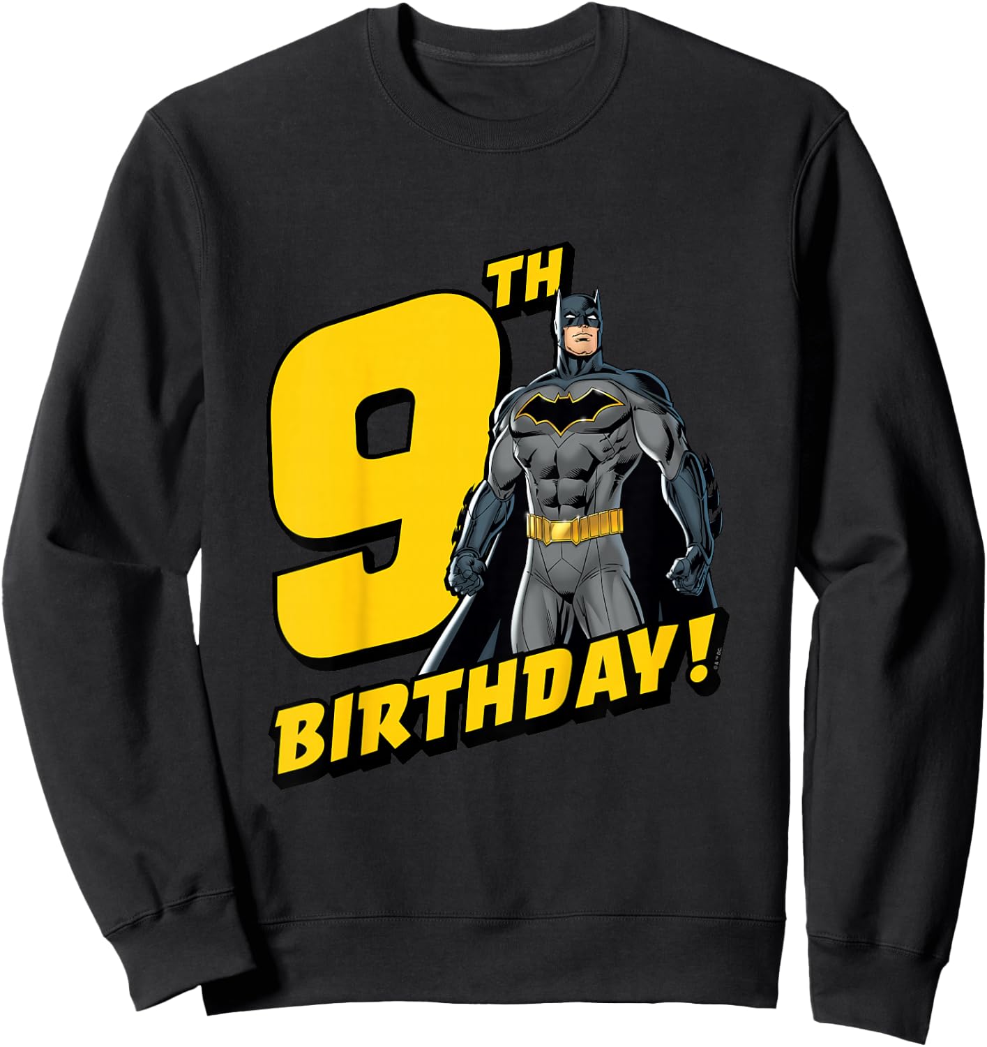 Kids Batman 9th Birthday Sweatshirt - Sweatshirt | Black