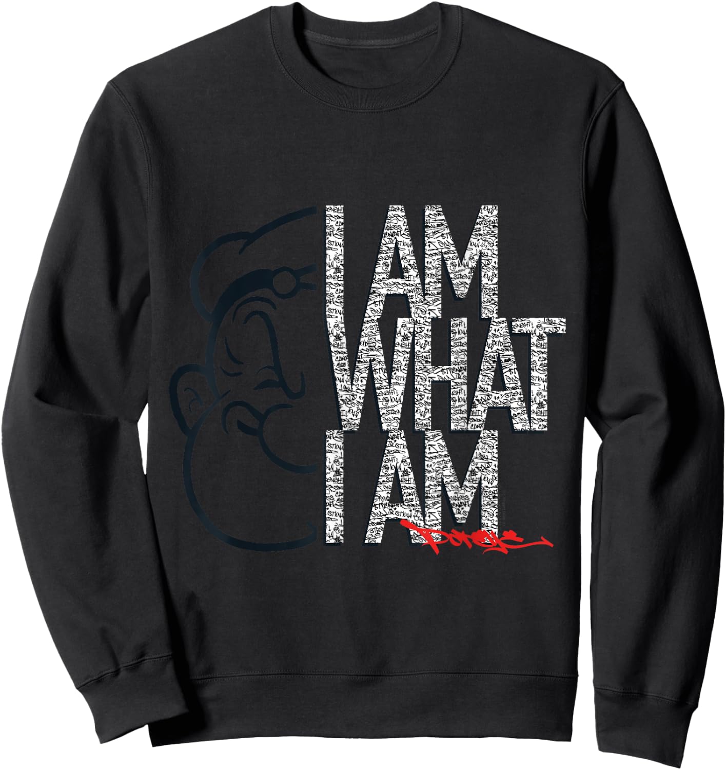 Officially Licensed Popeye , gray Sweatshirt - Sweatshirt | Black