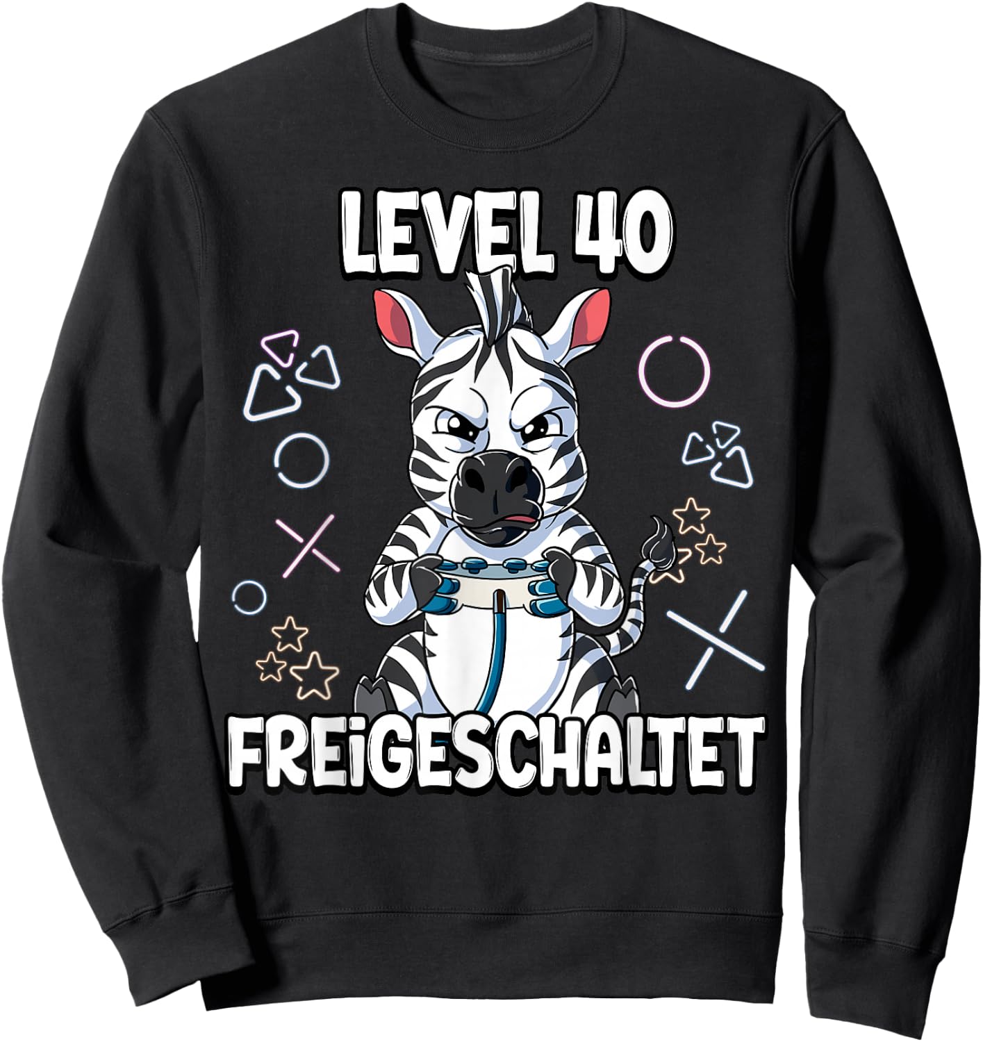 Level 40 Freigeschaltet 40 Jahre 40. Geburtstag Gaming Sweatshirt - Sweatshirt | Black