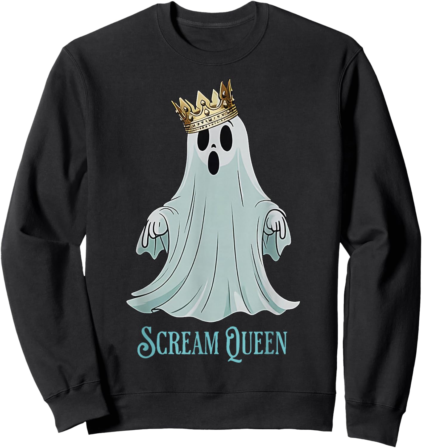 Scream Queen Ghost Halloween Sweatshirt - Sweatshirt | Black