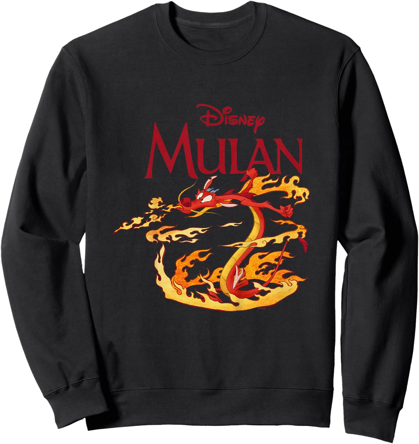 Kids Mulan Mushu Dragon Fire , white, 2 Sweatshirt - Sweatshirt | Black