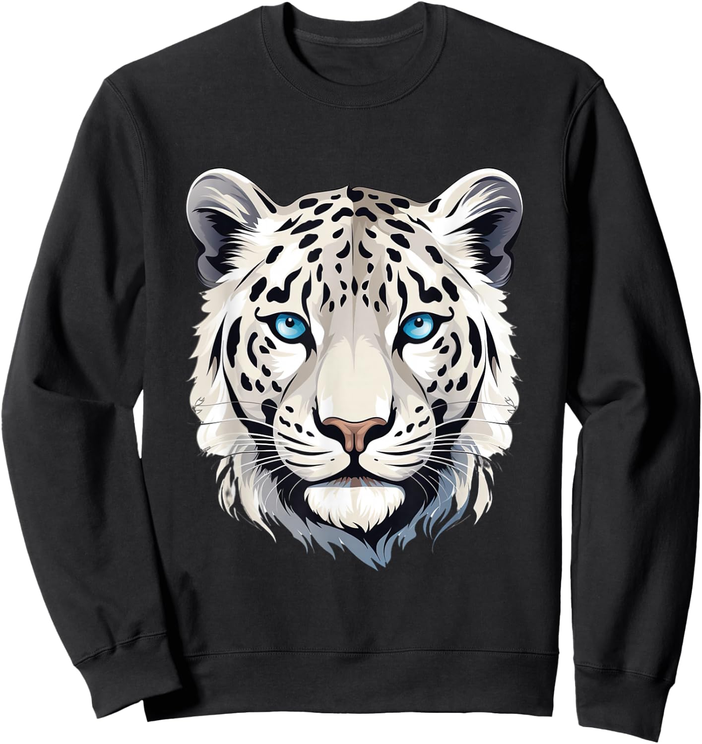 Snow Leopard Leopard Sweatshirt - Sweatshirt | Black