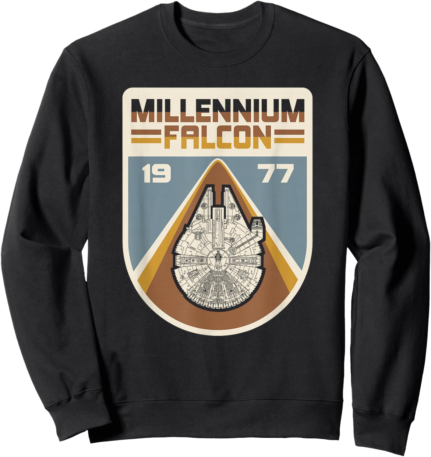 Star Wars Millennium Falcon Vintage 1977 Badge Sweatshirt - Sweatshirt | Black