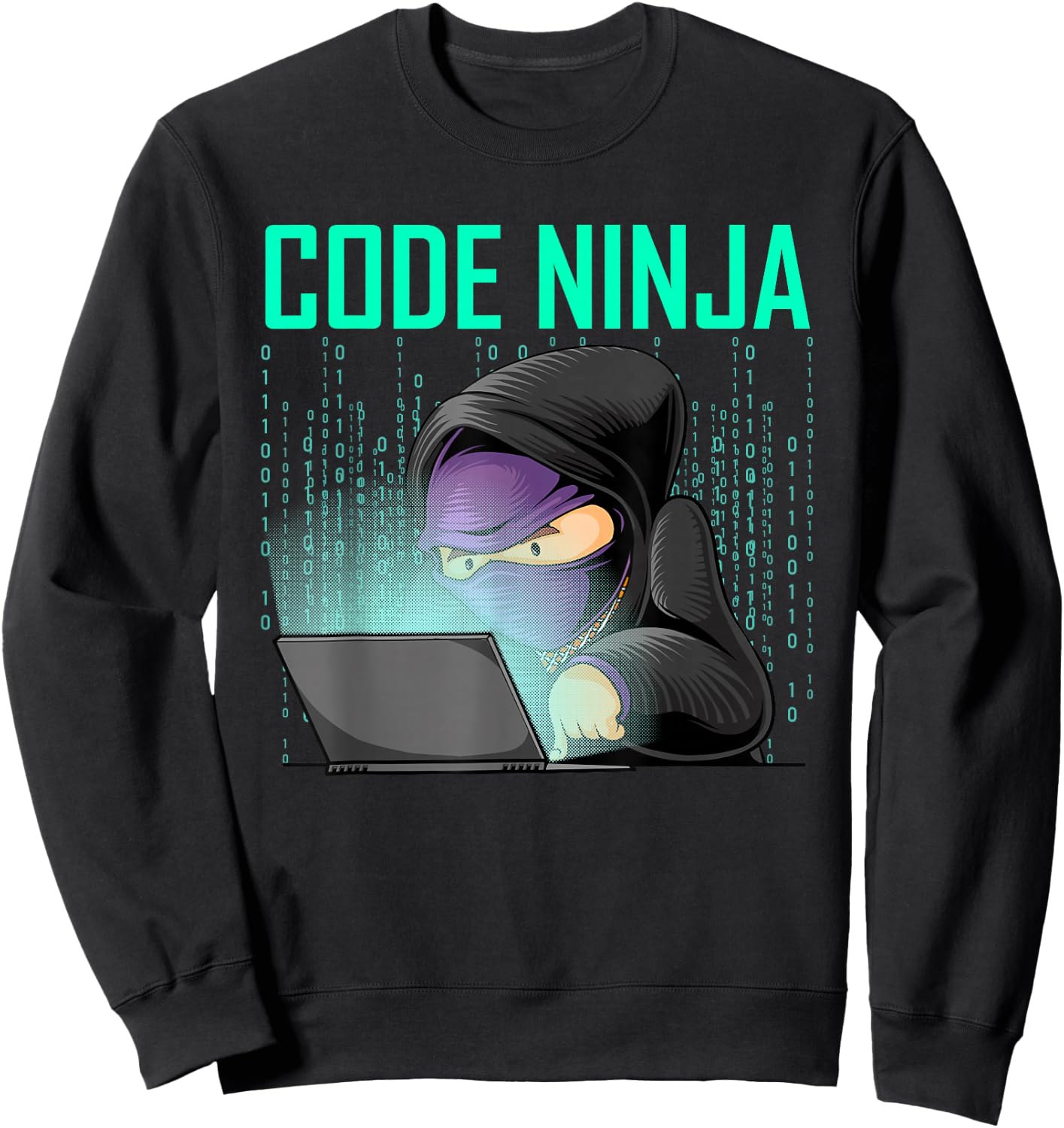 Cool Computer Programmer Art Women Web Coding Geek Sweatshirt - Sweatshirt | Black