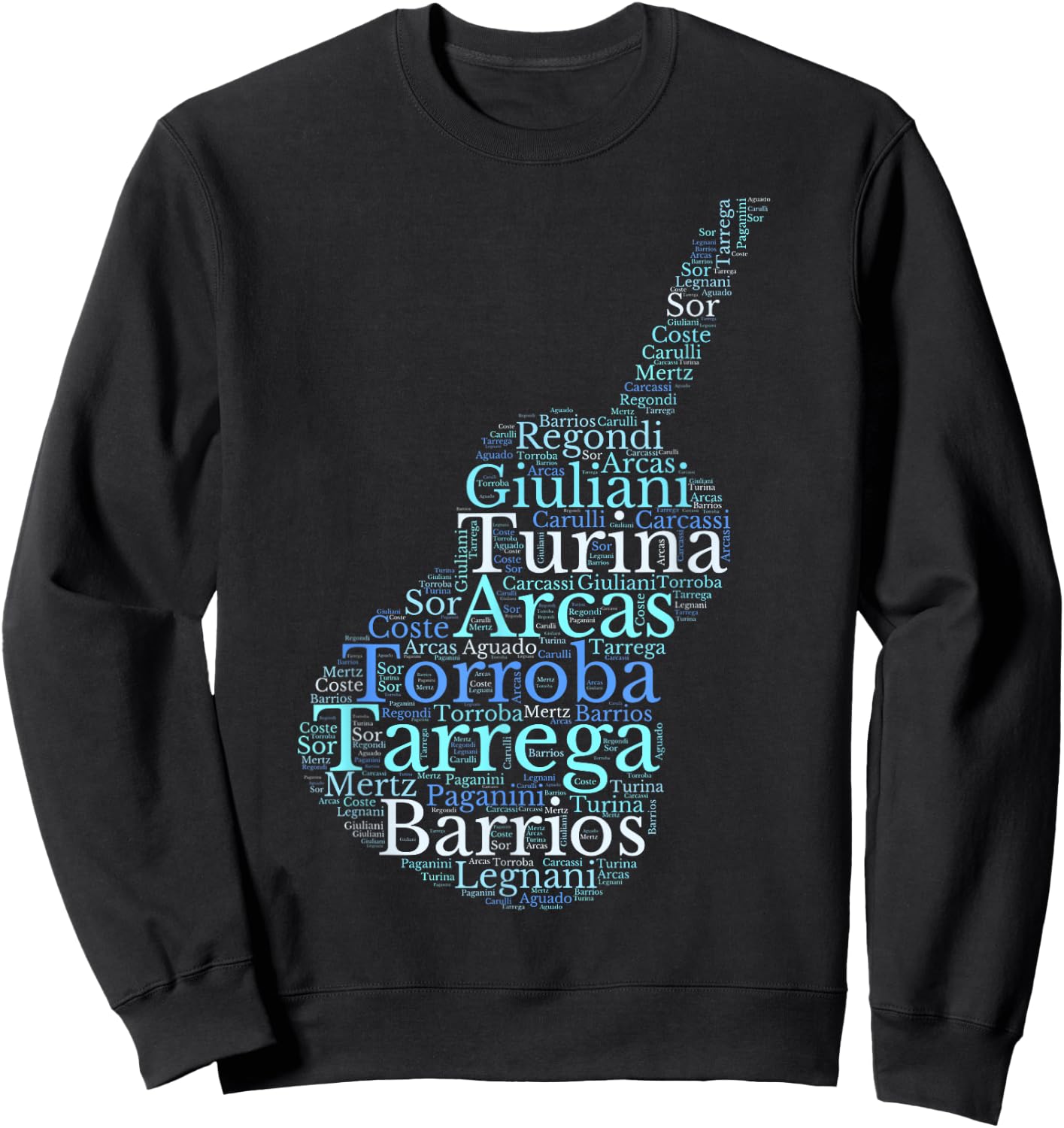 Classical Guitar - Spanish Guitar , Black, S Sweatshirt - Sweatshirt | Black