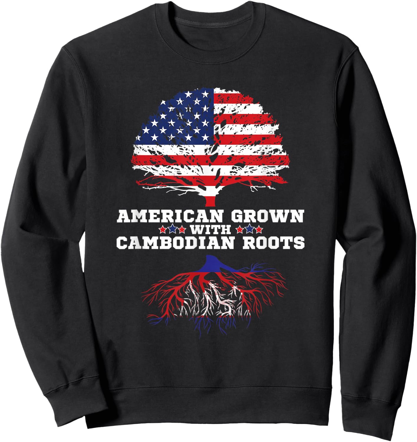 American Grown Cambodian Roots Sweatshirt - Sweatshirt | Black