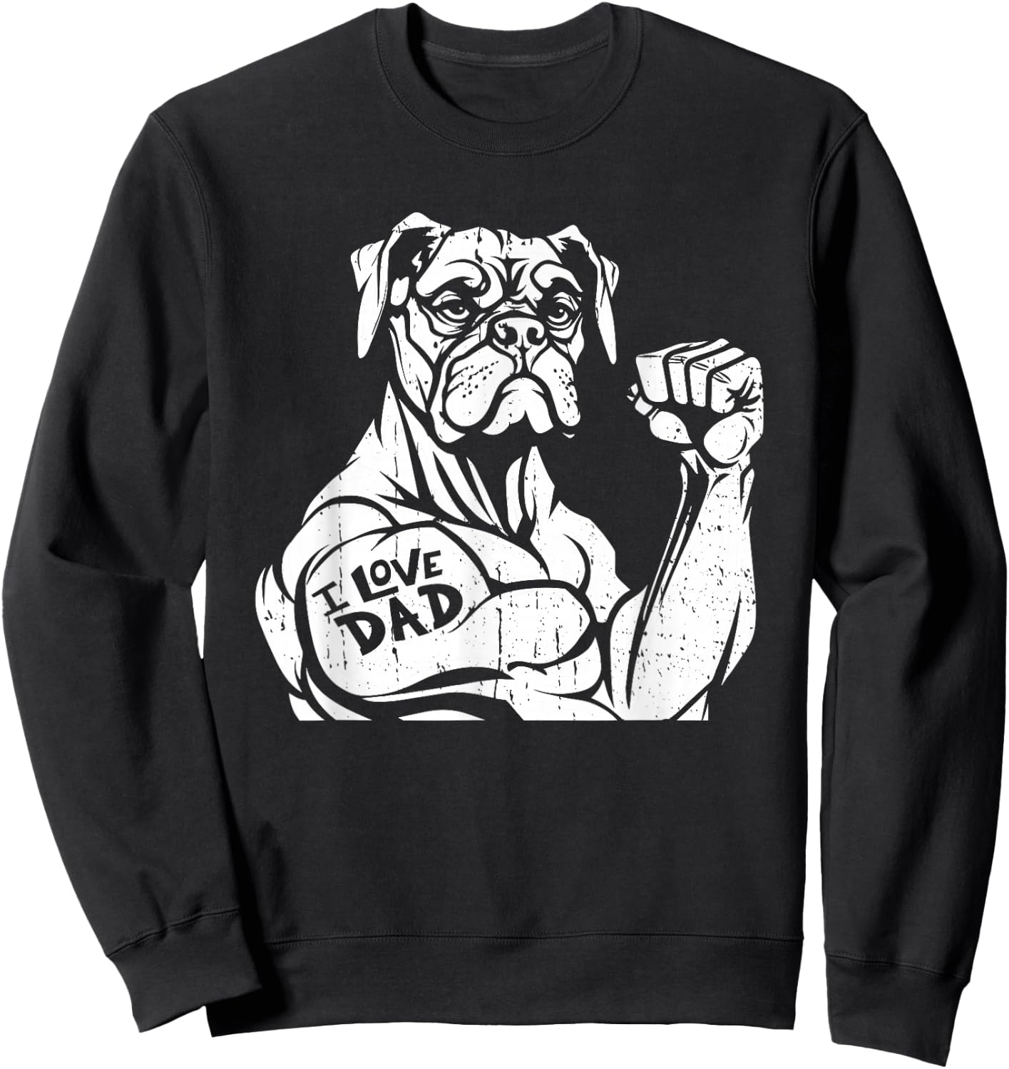 Boxer Dog Breed - Four-legged German Boxer Sweatshirt - Sweatshirt | Black