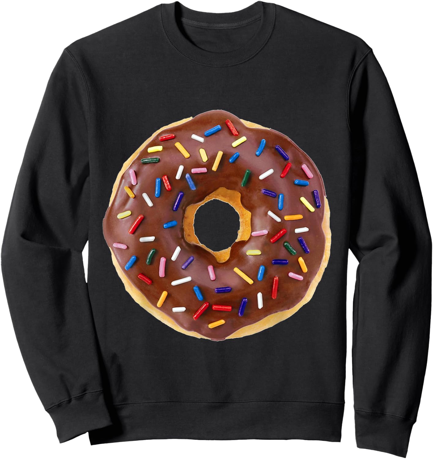Chocolate Donut with Sprinkles Sweatshirt - Sweatshirt | Black