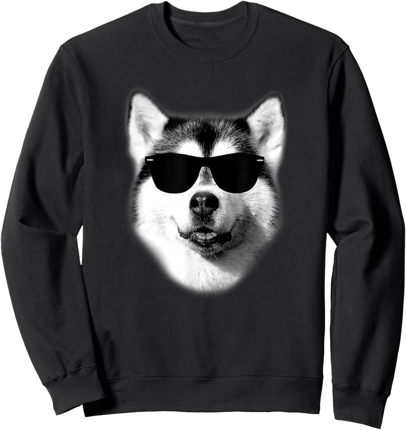 Cool Siberian Husky T Shirt Gift Women Boys & Girls Sweatshirt - Sweatshirt | Black