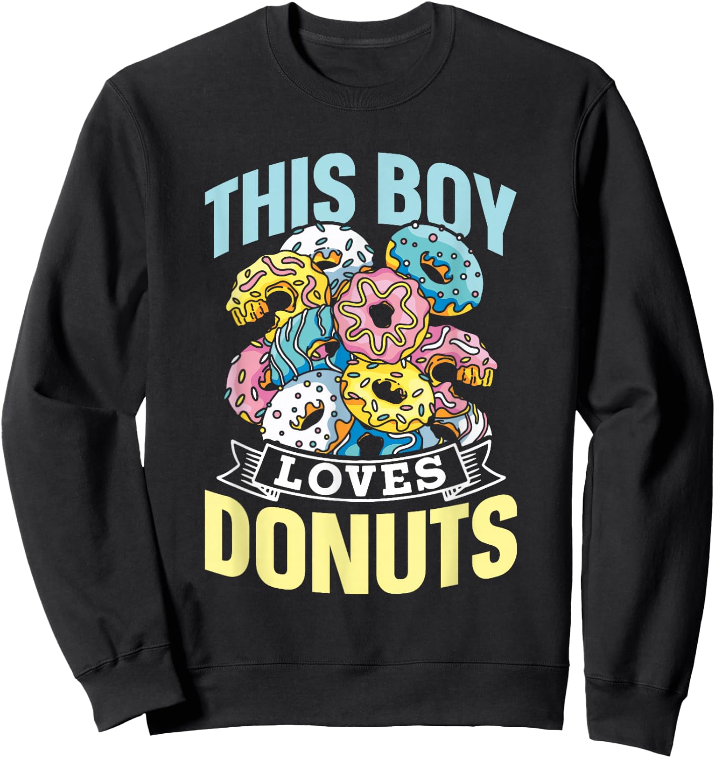 Dieser Junge Liebt Donuts Essen Liebhaber Spruch Donut Sweatshirt - Sweatshirt | Black