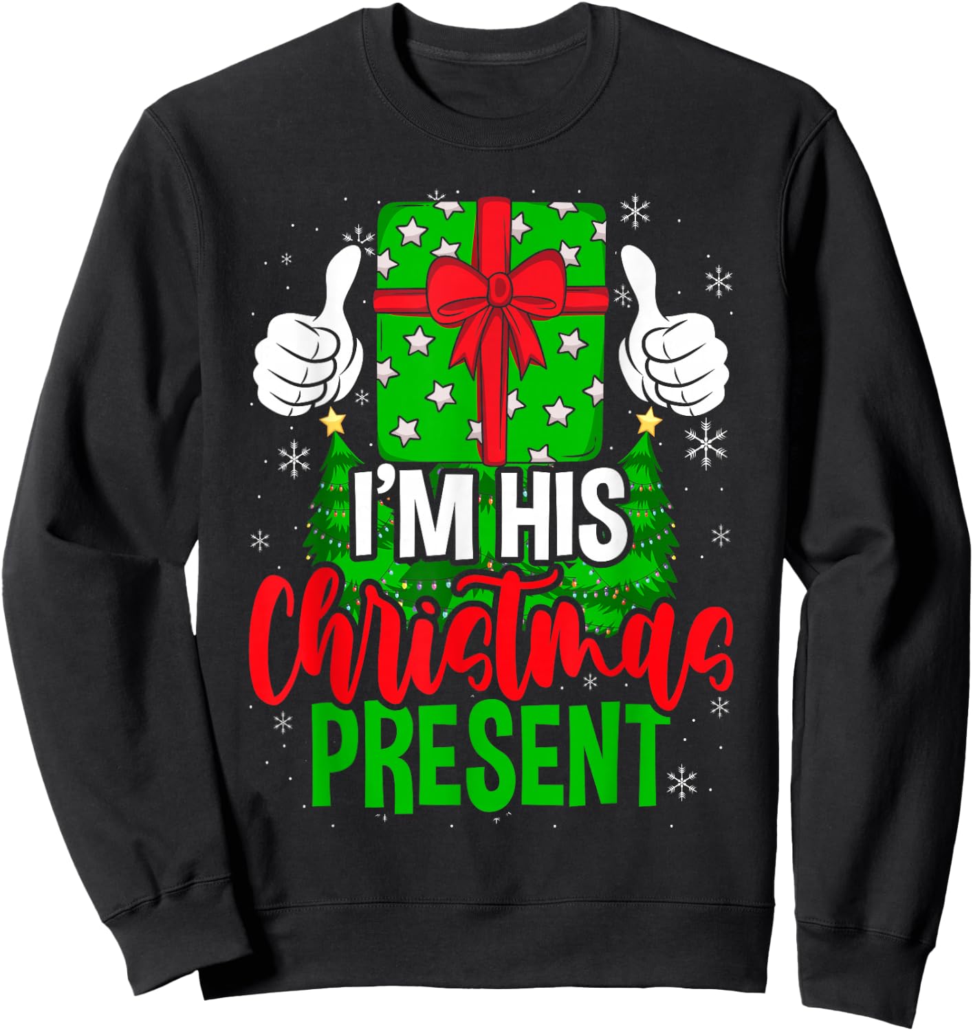 Funny Matching Couples Christmas His And Hers Sweatshirt - Sweatshirt | Black