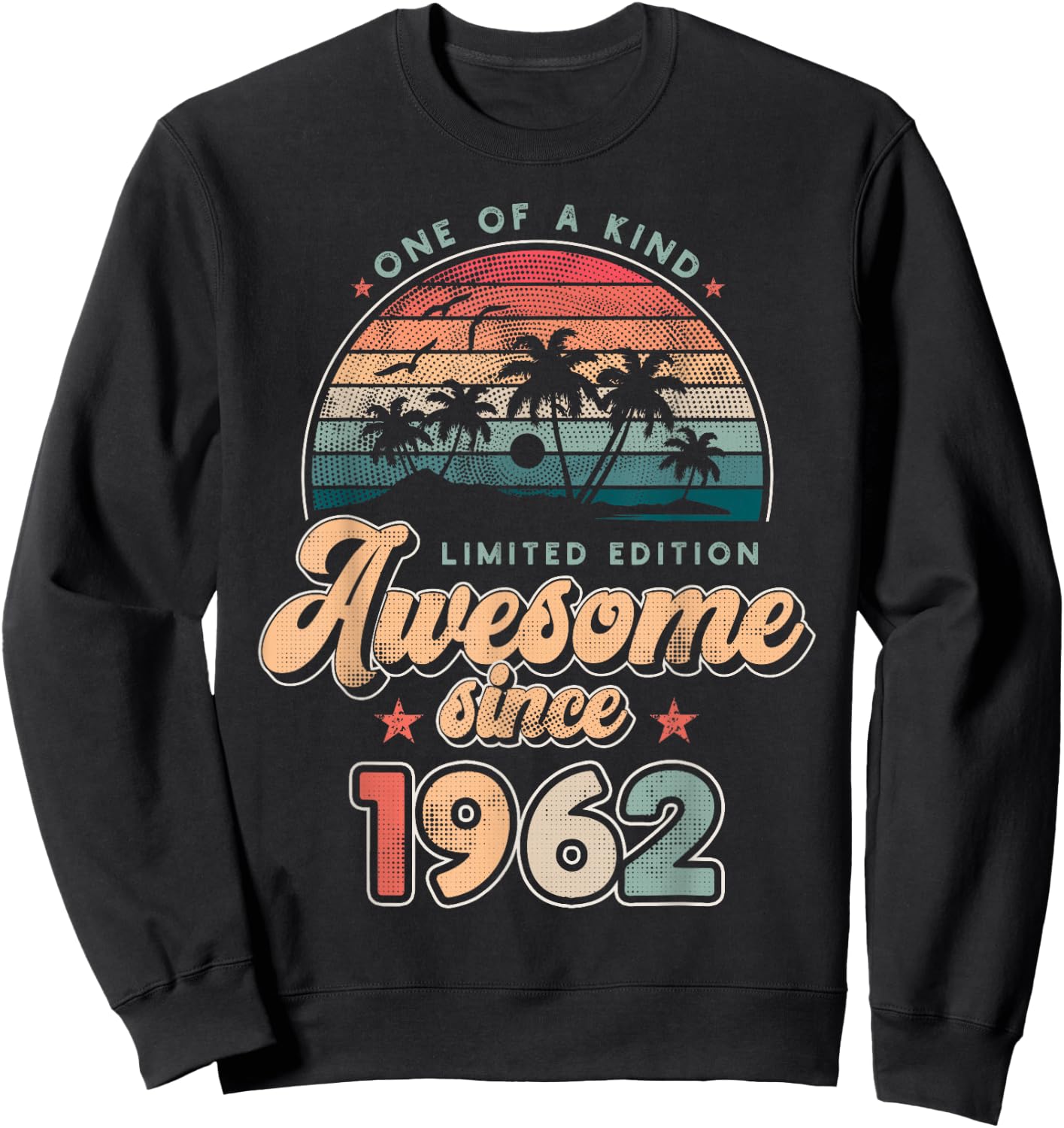 Awesome Since 1962 Palmiers 64e Anniversaire Sweatshirt - Sweatshirt | Black