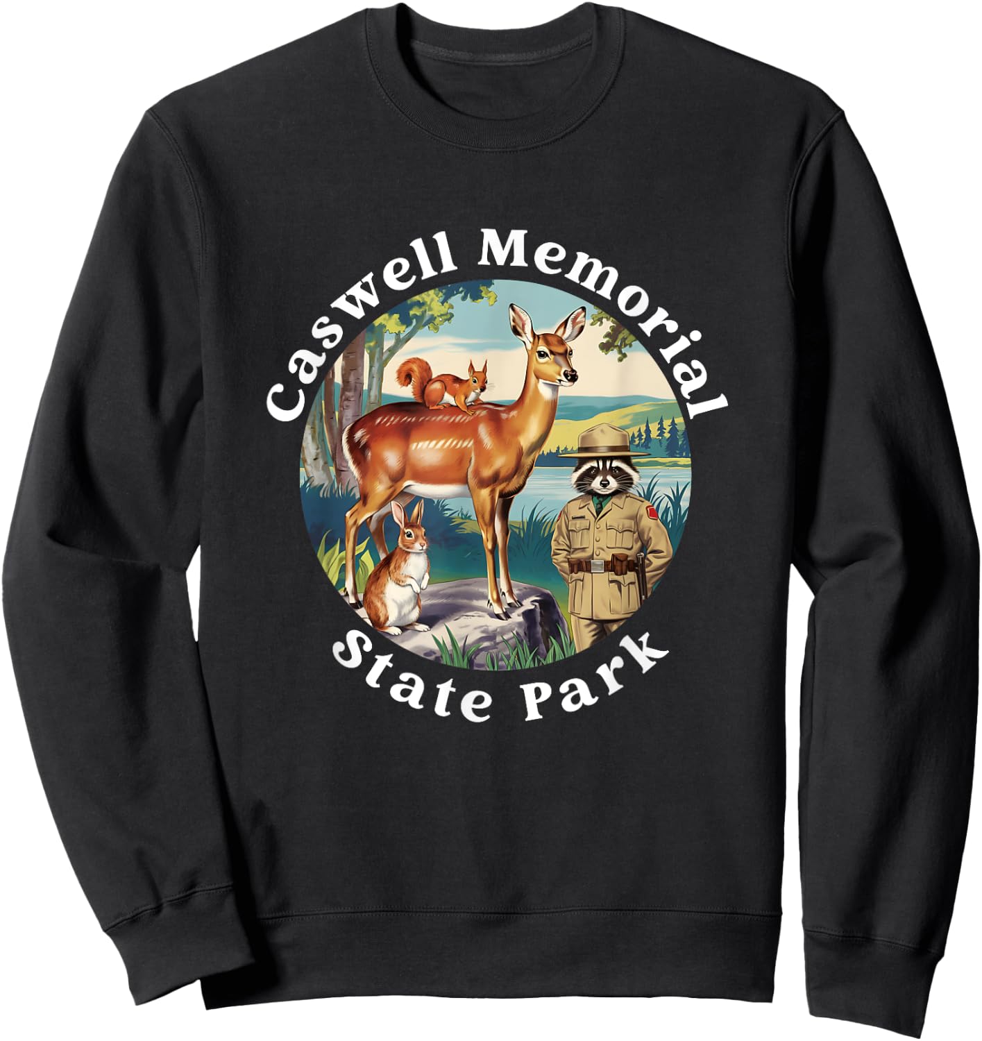 Caswell Memorial State Park California Vacation Souvenir Sweatshirt - Sweatshirt | Black