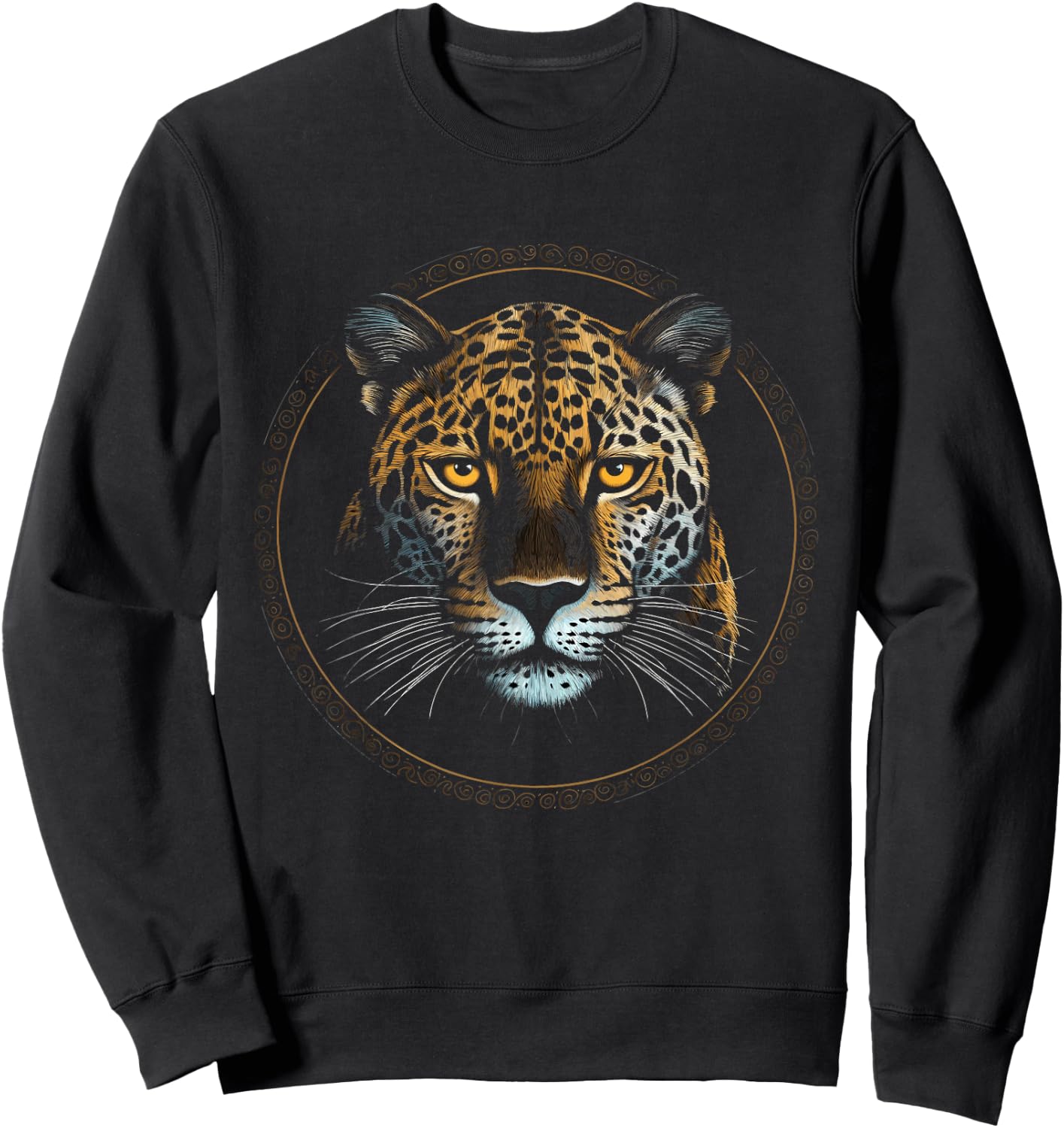 Jaguar Face Big Cat Lover Print Art Graphic Design Men Women Kids Sweatshirt - Sweatshirt | Black