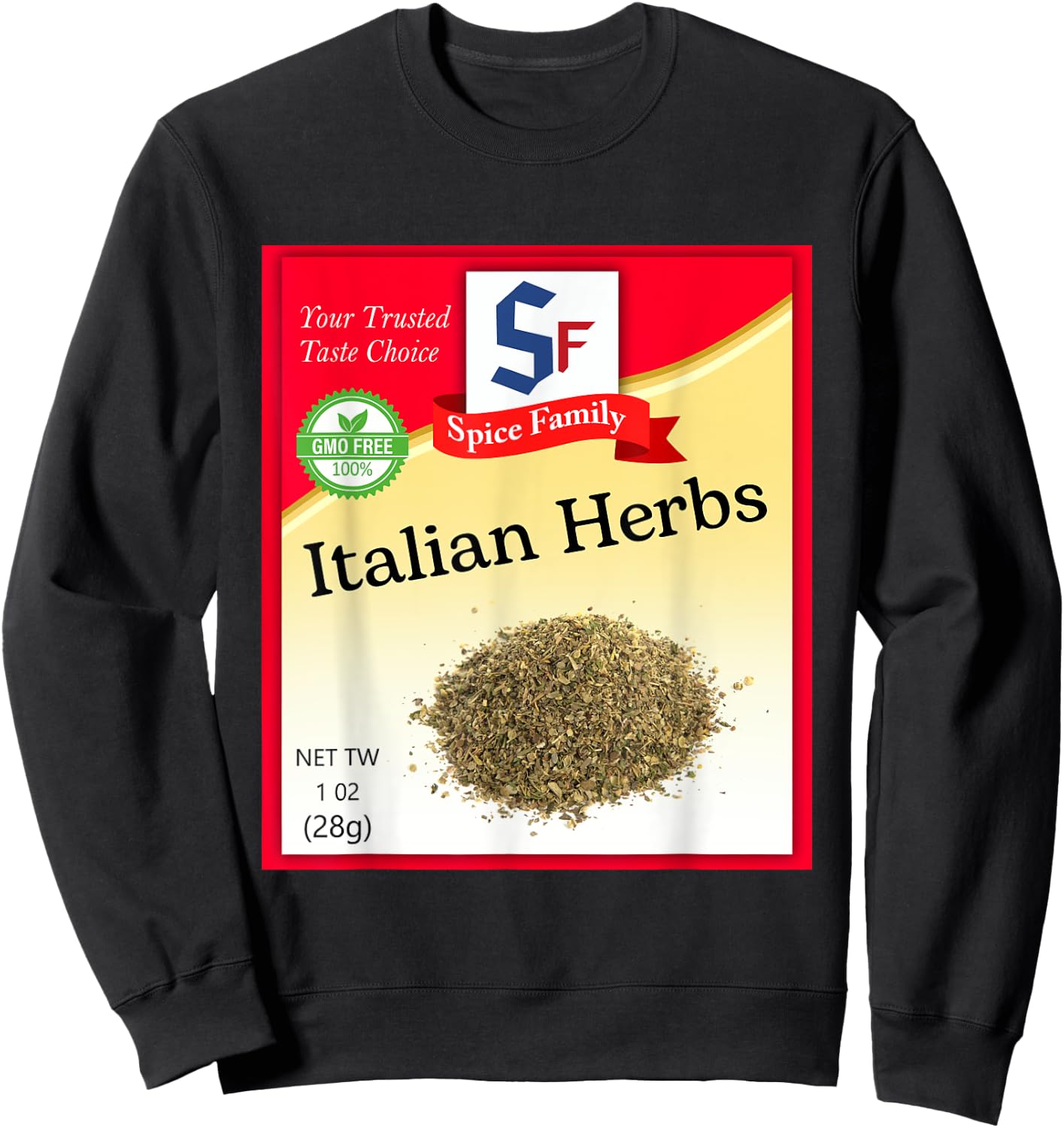 Italian Herbs Condiment Costume Holiday Spice Group Costumes Sweatshirt - Sweatshirt | Black
