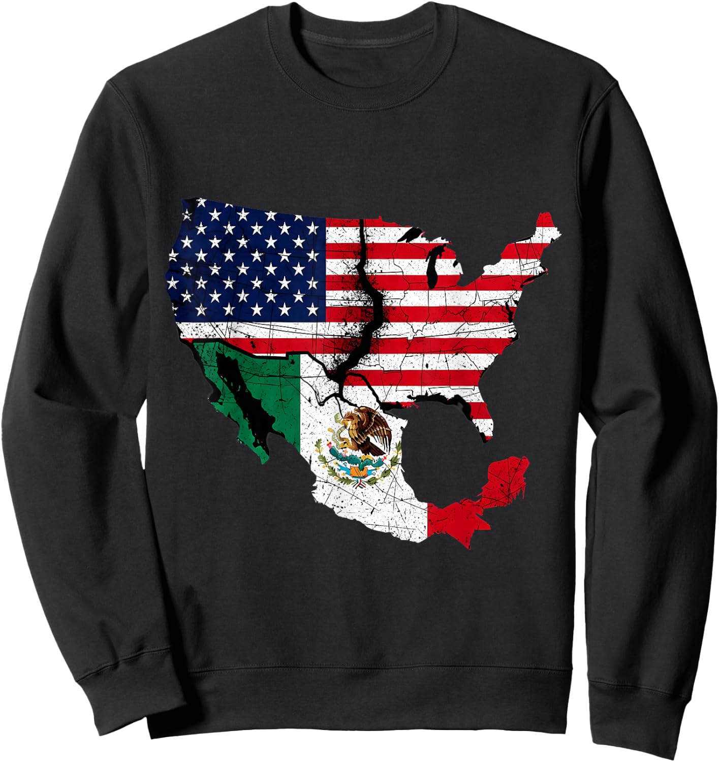 Mexico Flag Mexican Pride Mexican Roots America Sweatshirt - Sweatshirt | Black