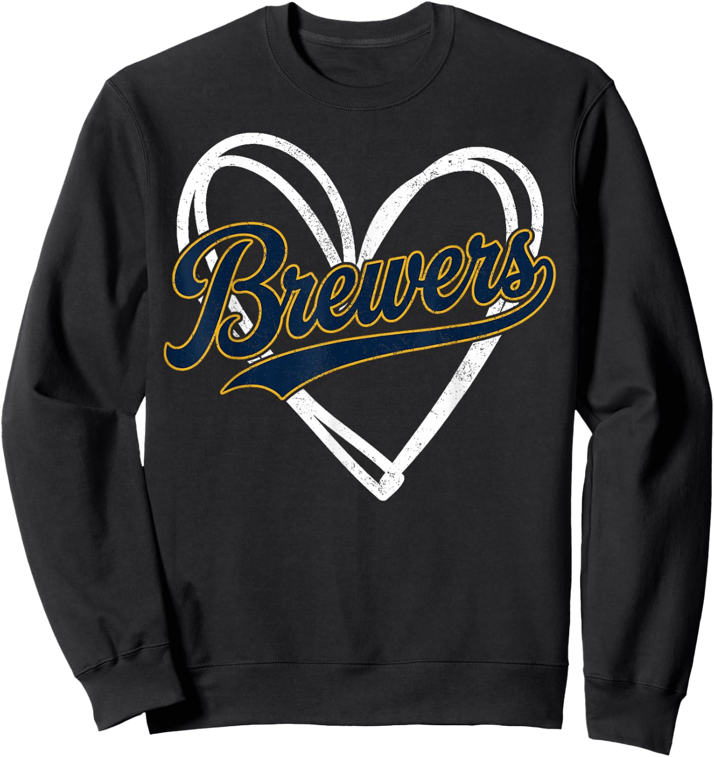 Vintage Brewers Retro Classic Heart Gifts Women Kids Sweatshirt - Sweatshirt | Black