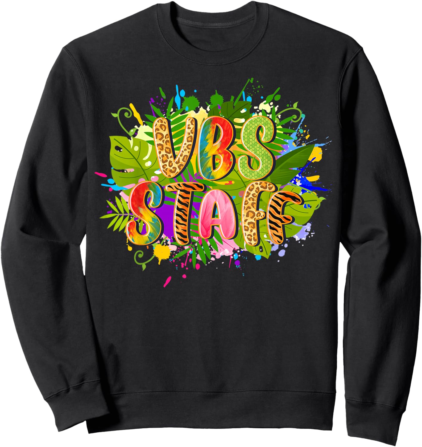 VBS Staff Jungle Rainforest Team Vacation Bible School Squad Sweatshirt - Sweatshirt | Black