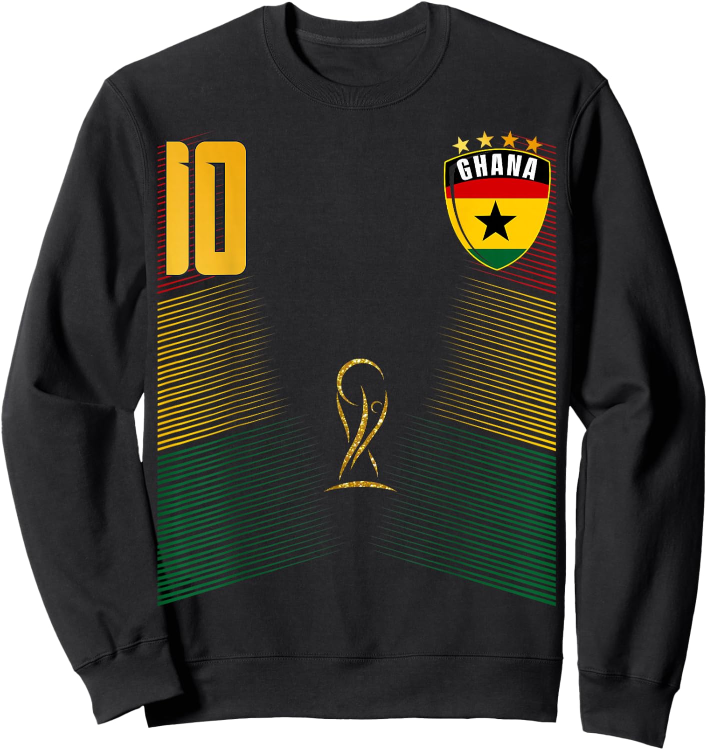 Ghana Flag Ghanaian Pride Lovers Sweatshirt - Sweatshirt | Black