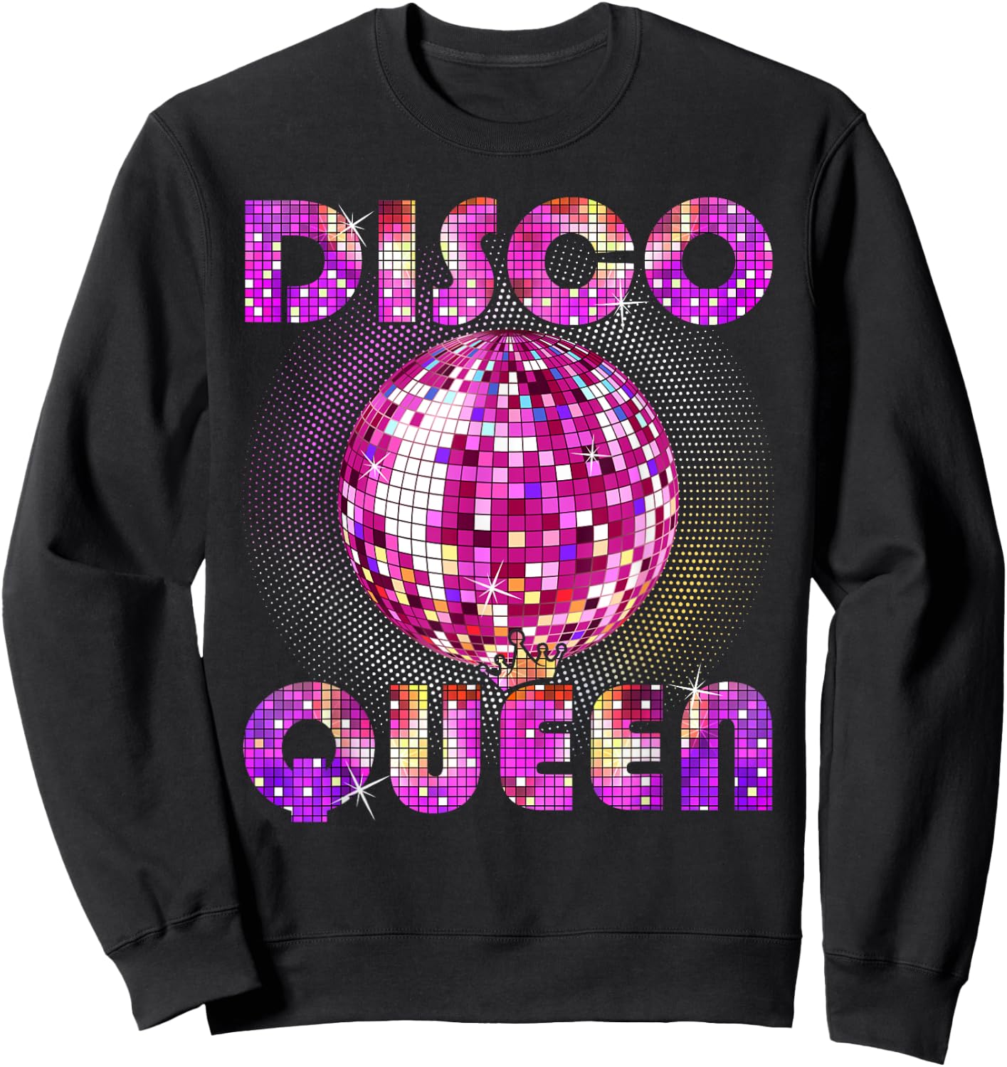 Disco Queen Art and Girls Radio Music Disco Dancing Sweatshirt - Sweatshirt | Black
