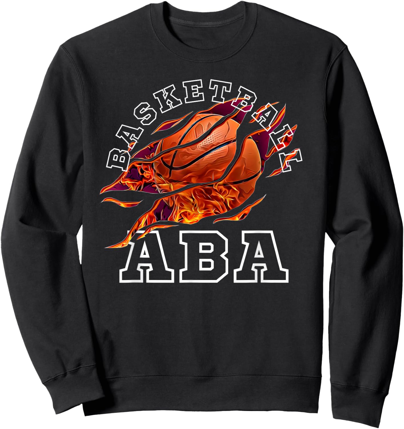 Basketball Aba Bball Lover Sports Fan Novelty Sweatshirt - Sweatshirt | Black