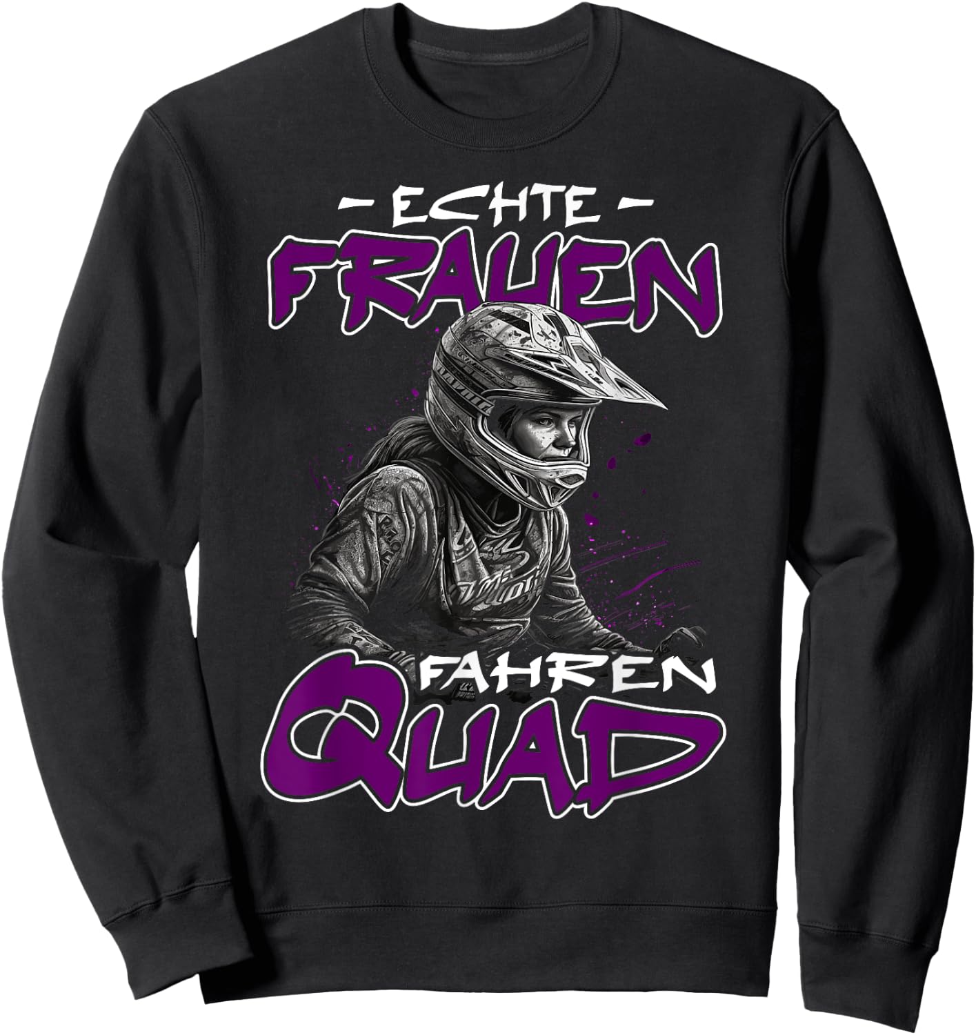 Quad Driver | Real Women Driving Qaud , black Sweatshirt - Sweatshirt | Black