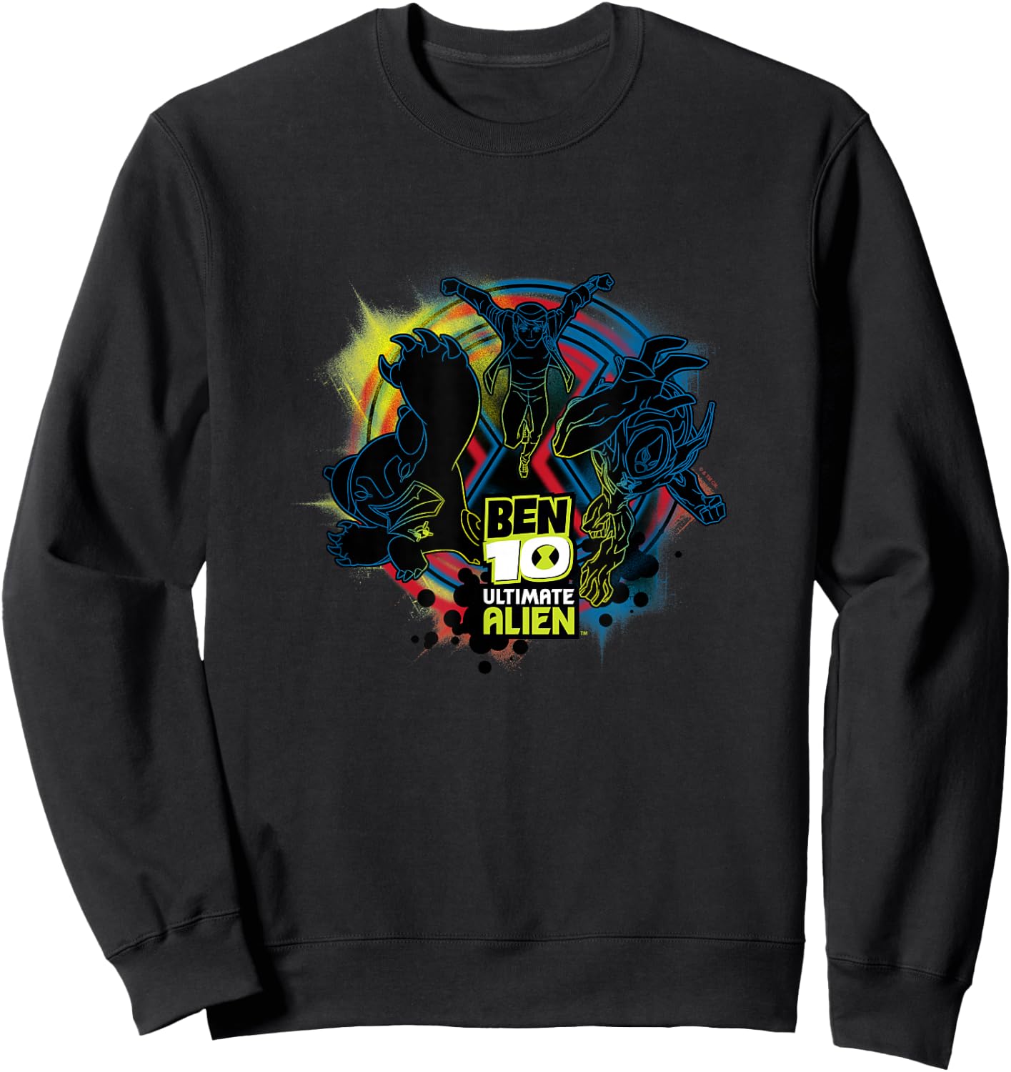 Ben 10 Ultimate Alien: Cosmic Destruction Alien Silhouettes Sweatshirt - Sweatshirt | Black