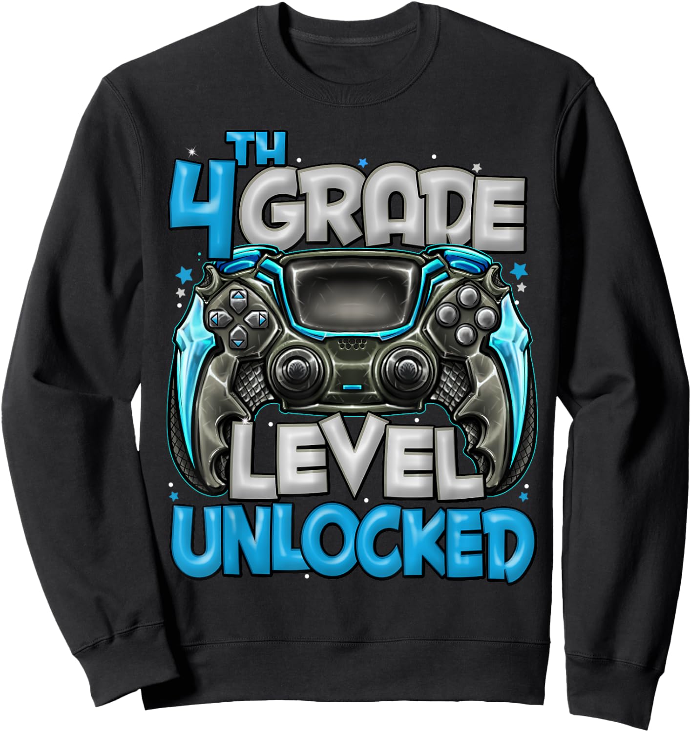 4th Grade Level Unlocked Game On 4th Grade Back To School Sweatshirt - Sweatshirt | Black