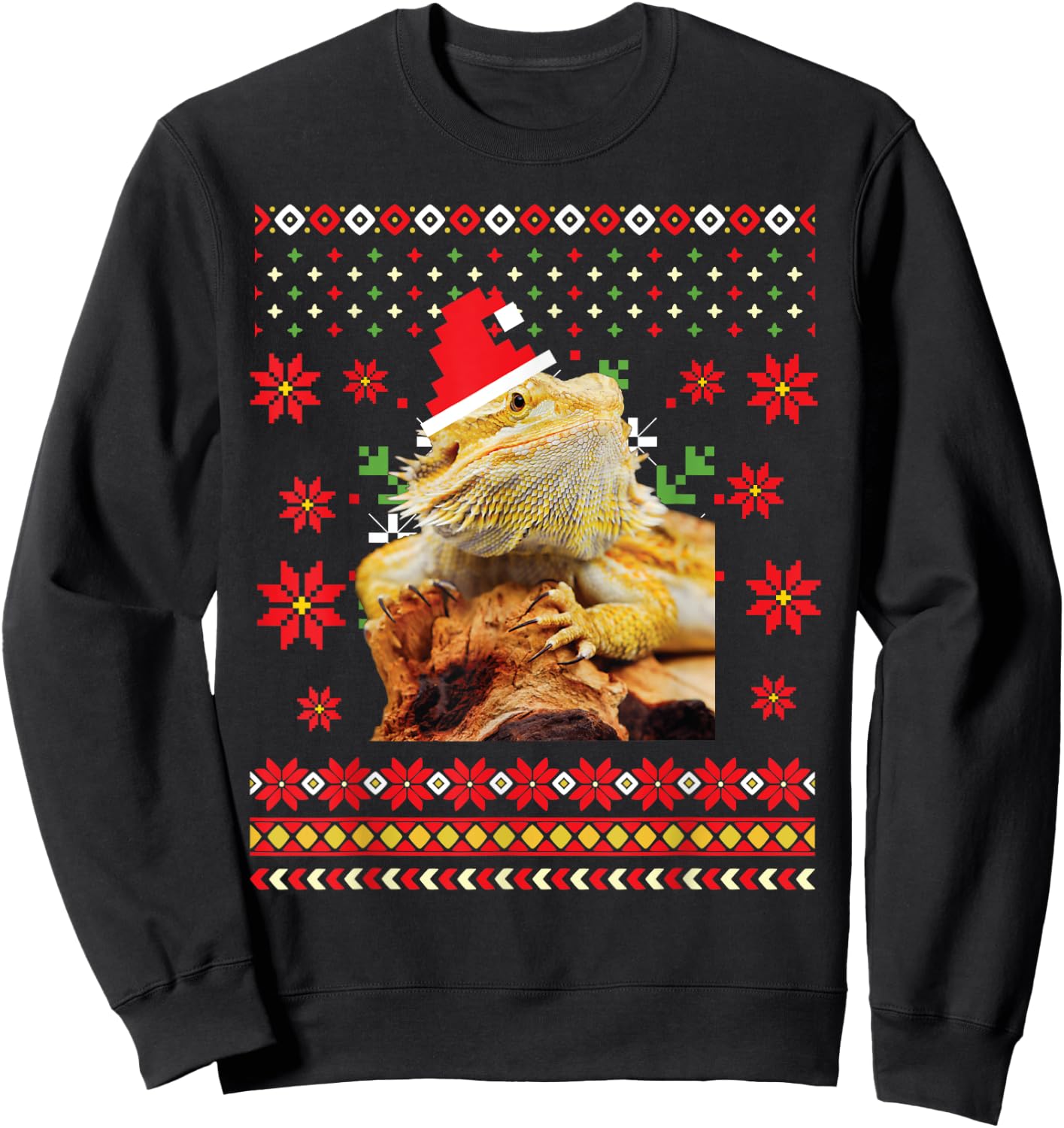 Bearded Dragon Ugly Christmas Sweater Sweatshirt - Sweatshirt | Black