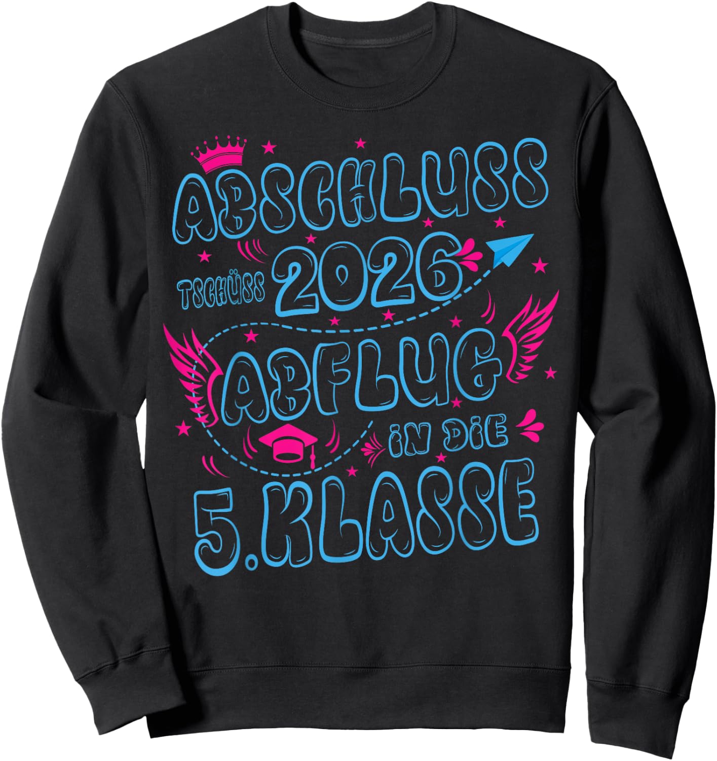 Abschluss Grundschule 2026 Einschulung 5.Klasse Mädchen Sweatshirt - Sweatshirt | Black