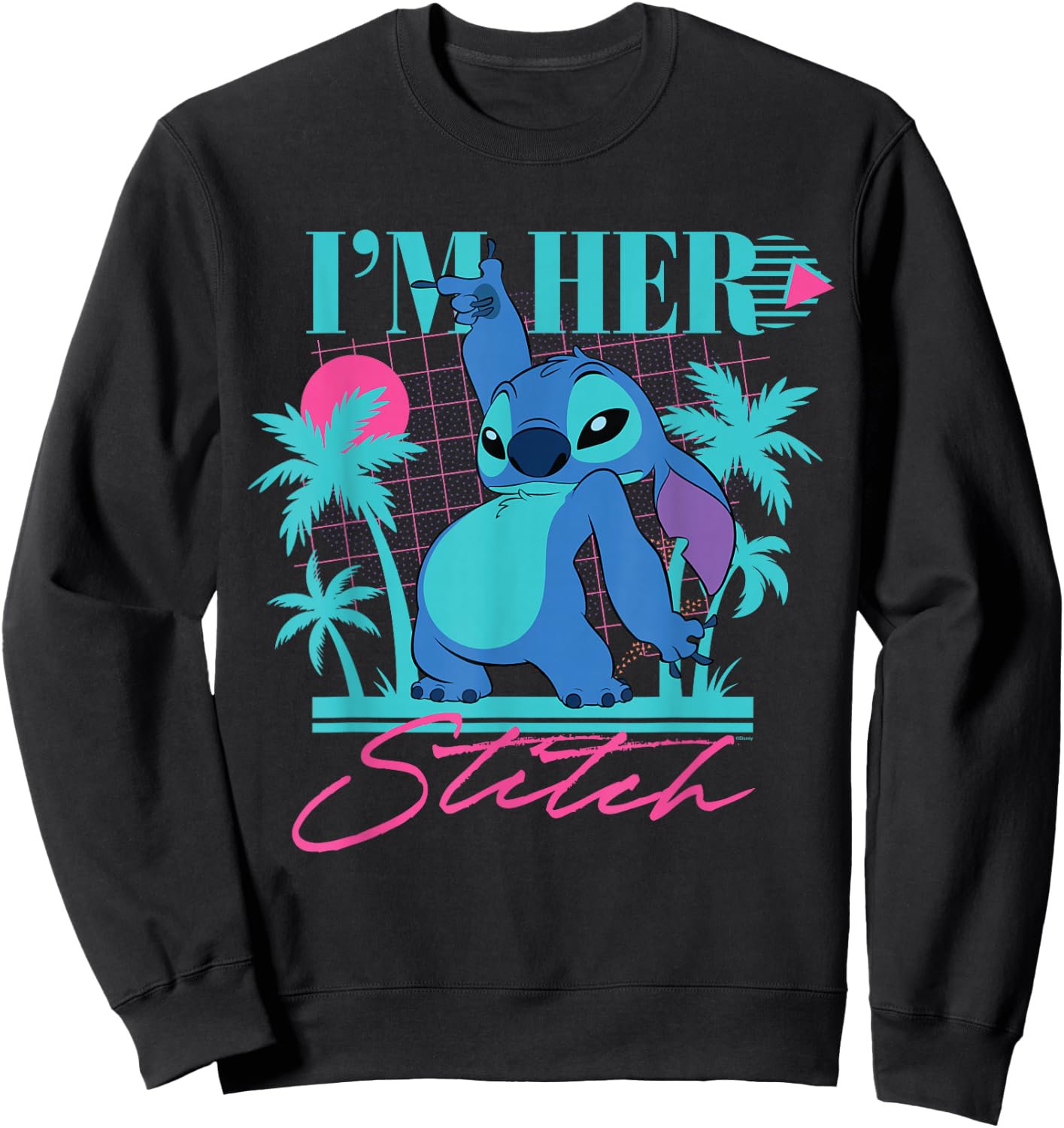 Disney Stitch Retro ’90s Couples Matching I’m Her Stitch Sweatshirt - Sweatshirt | Black