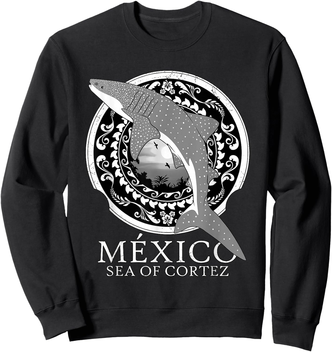 Whale Shark Sea of Cortez Mexico Sweatshirt - Sweatshirt | Black