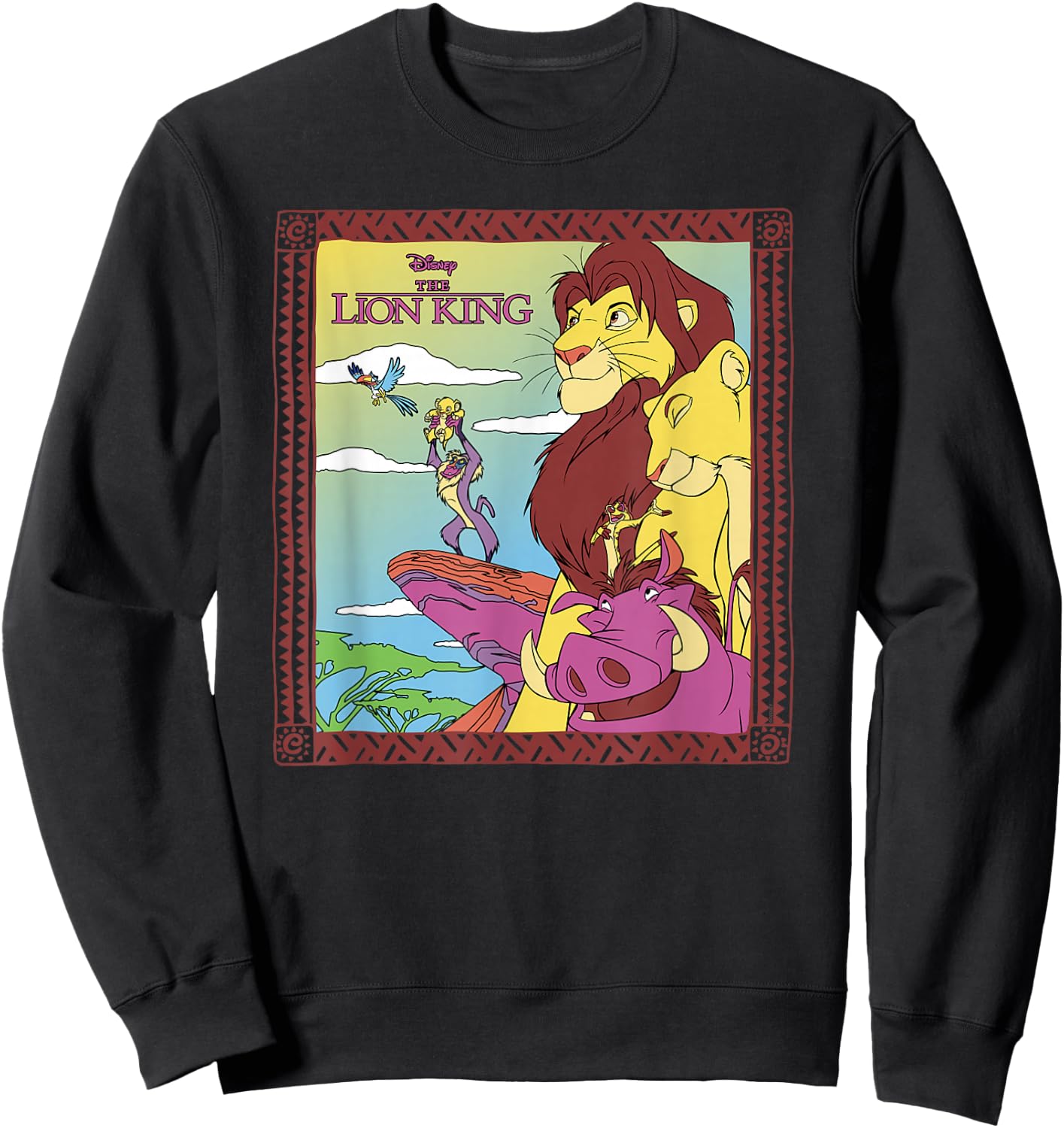 Disney The Lion King 30th Anniversary Family Retro Colours Sweatshirt - Sweatshirt | Black