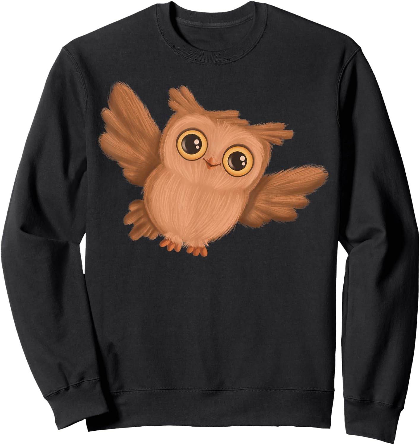 Funny and Cute Baby Owl Sweatshirt - Sweatshirt | Black