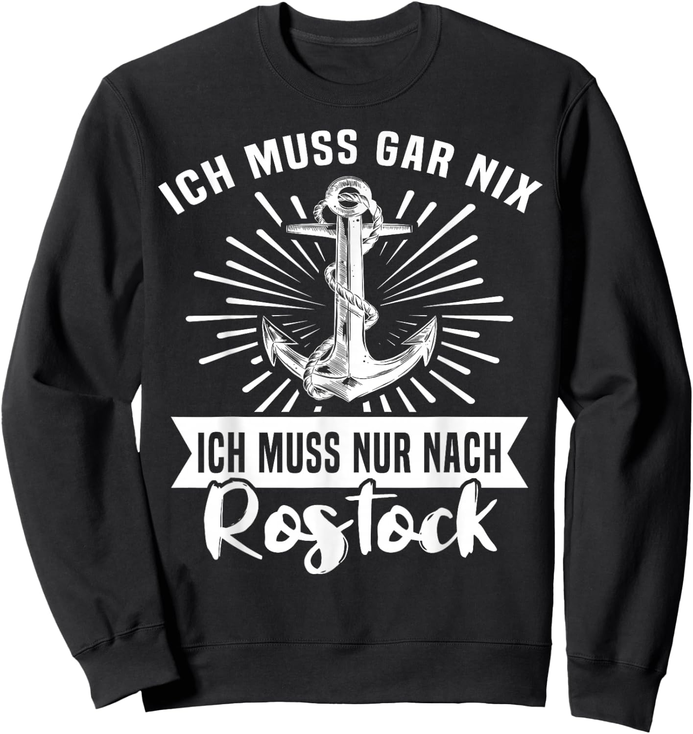 Rostock Spruch Rostockerin Ostsee Urlaub Rostocker , -Erwachsene, Schwarz, S, Kurzarm, U-Ausschnitt, Klassisch, Rostocker Souvenir, Ostseeurlaub, Ostseeküste, Rostock Sweatshirt - Sweatshirt | Black