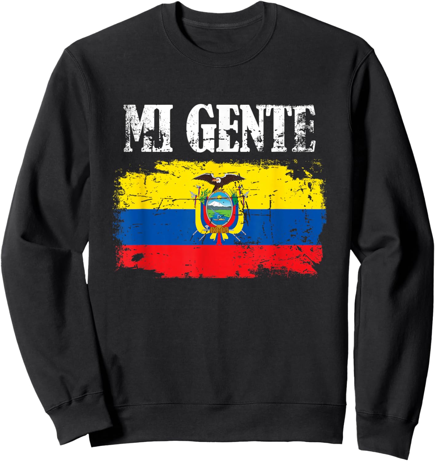 Mi Gente (My People) Ecuador Pride Sweatshirt - Sweatshirt | Black