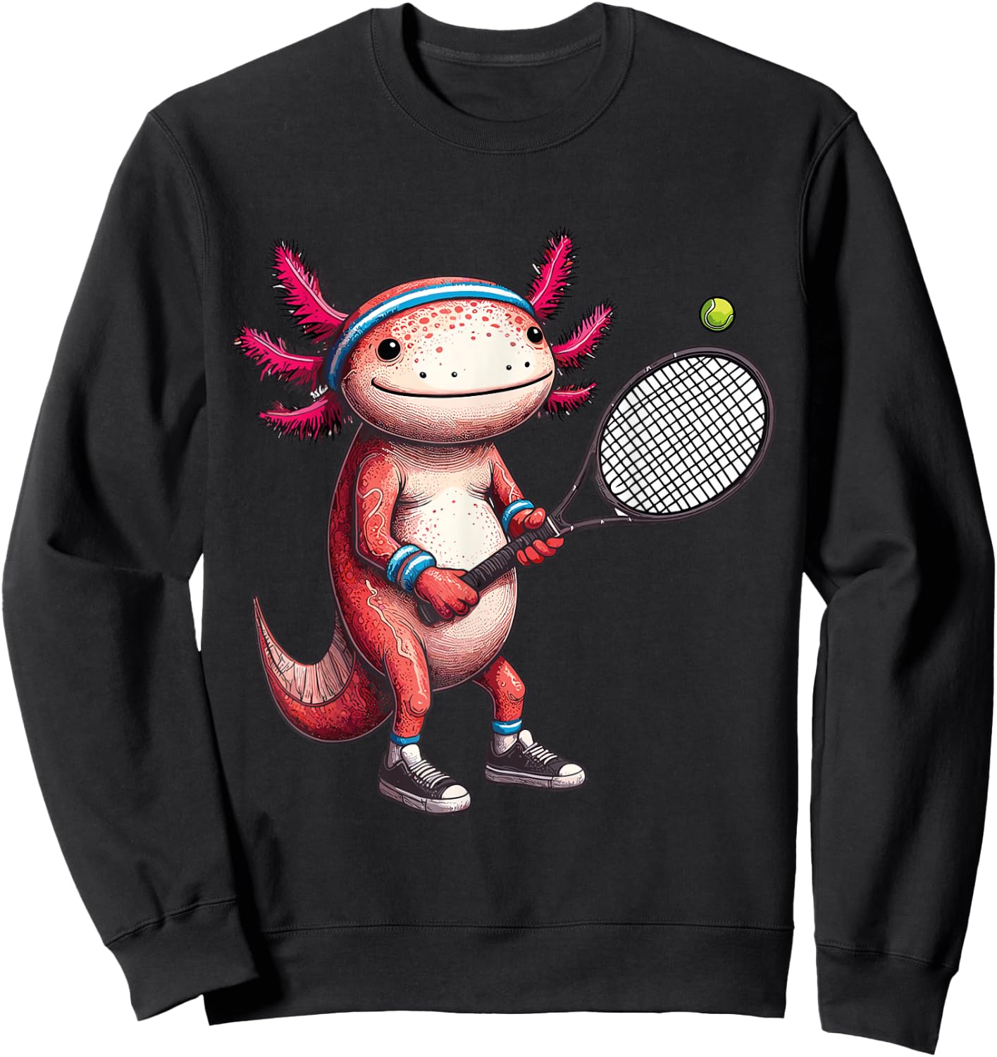 Axolotl Tennis Club Animals Sport Tournament Players Sweatshirt - Sweatshirt | Black