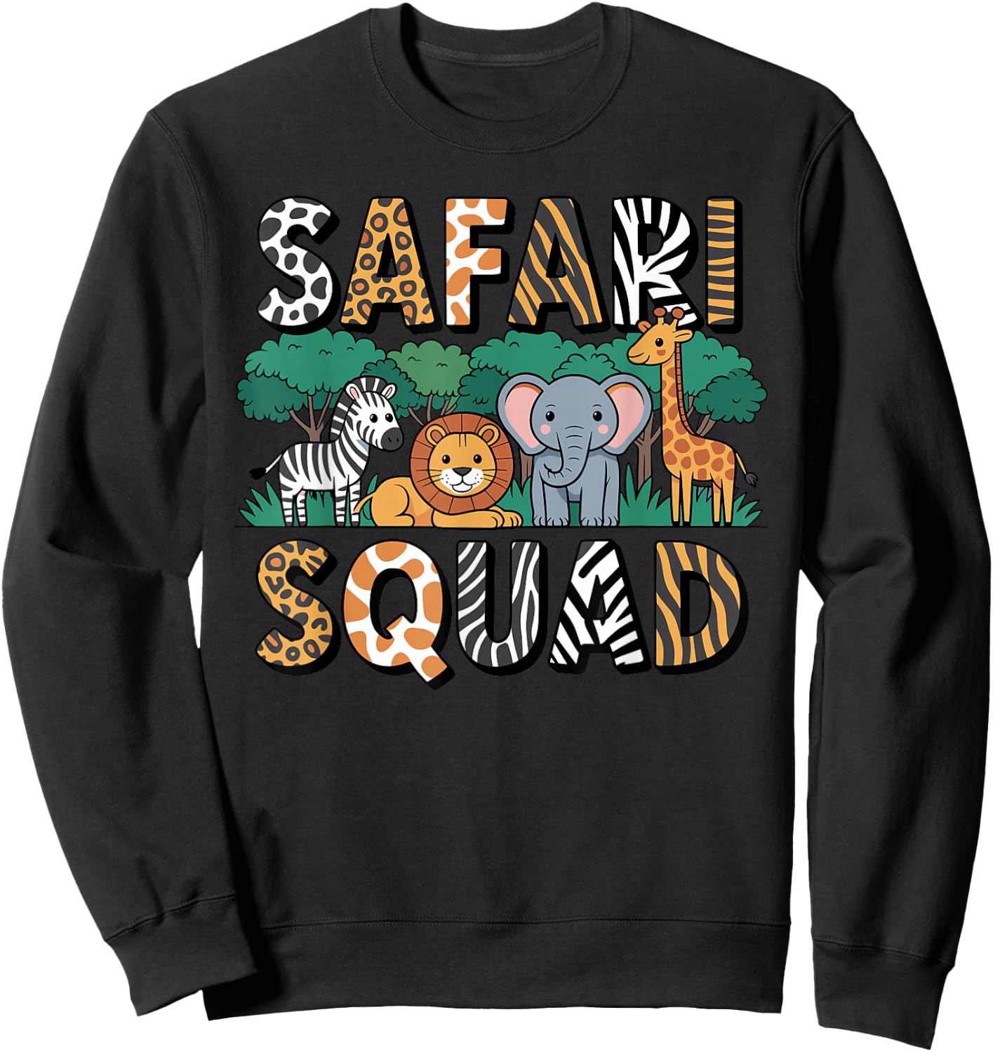 Funny Safari Costume for Kids Men Women Africa Safari Lover Sweatshirt - Sweatshirt | Black
