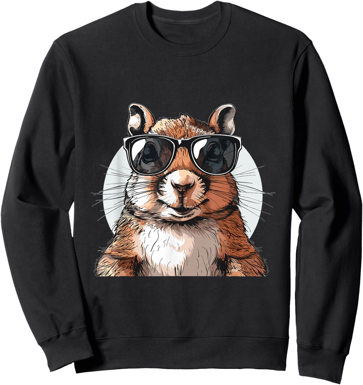 Squirrel Animal Lover Graphic Sweatshirt - Sweatshirt | Black