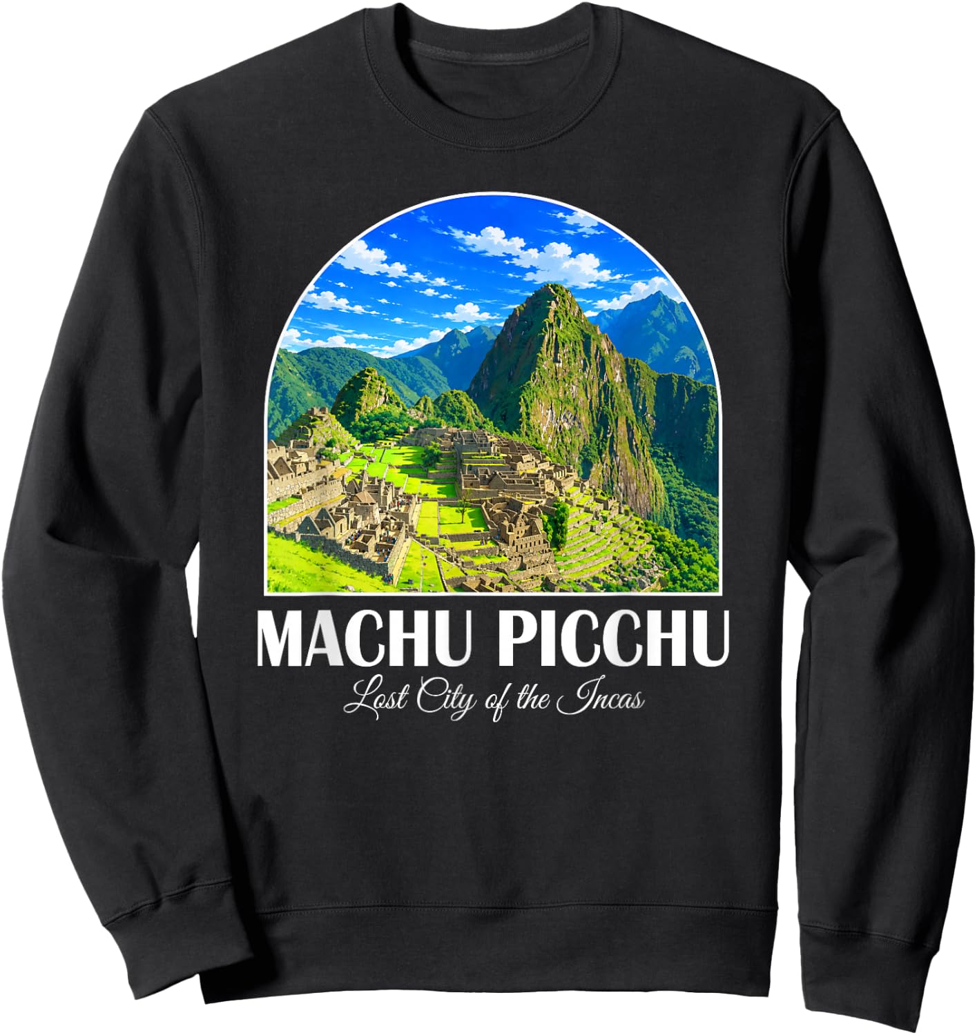 Peru Cusco Machu Picchu Lost City of the Incas Travel Sweatshirt - Sweatshirt | Black