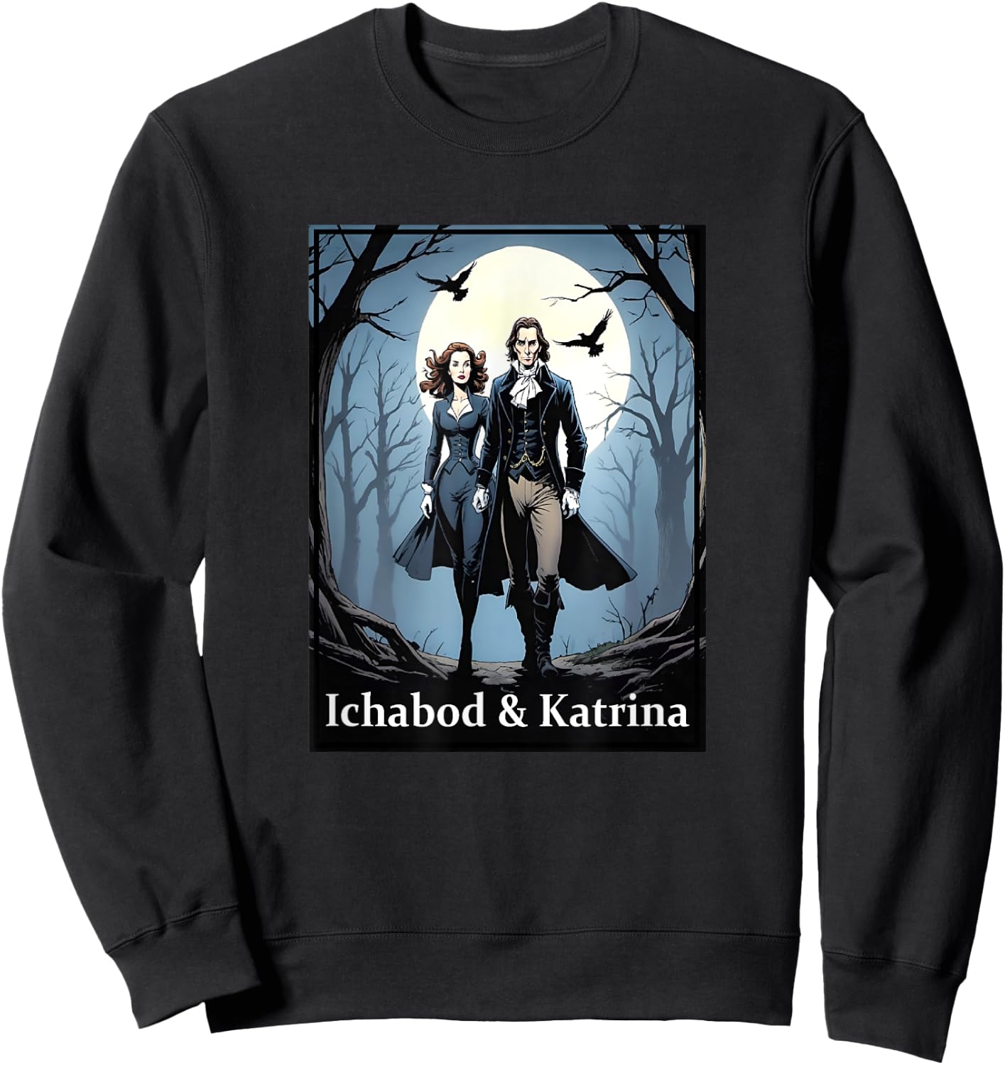 Ichabod Crane & Katrina Van Tassel of Sleepy Hollow Sweatshirt - Sweatshirt | Black